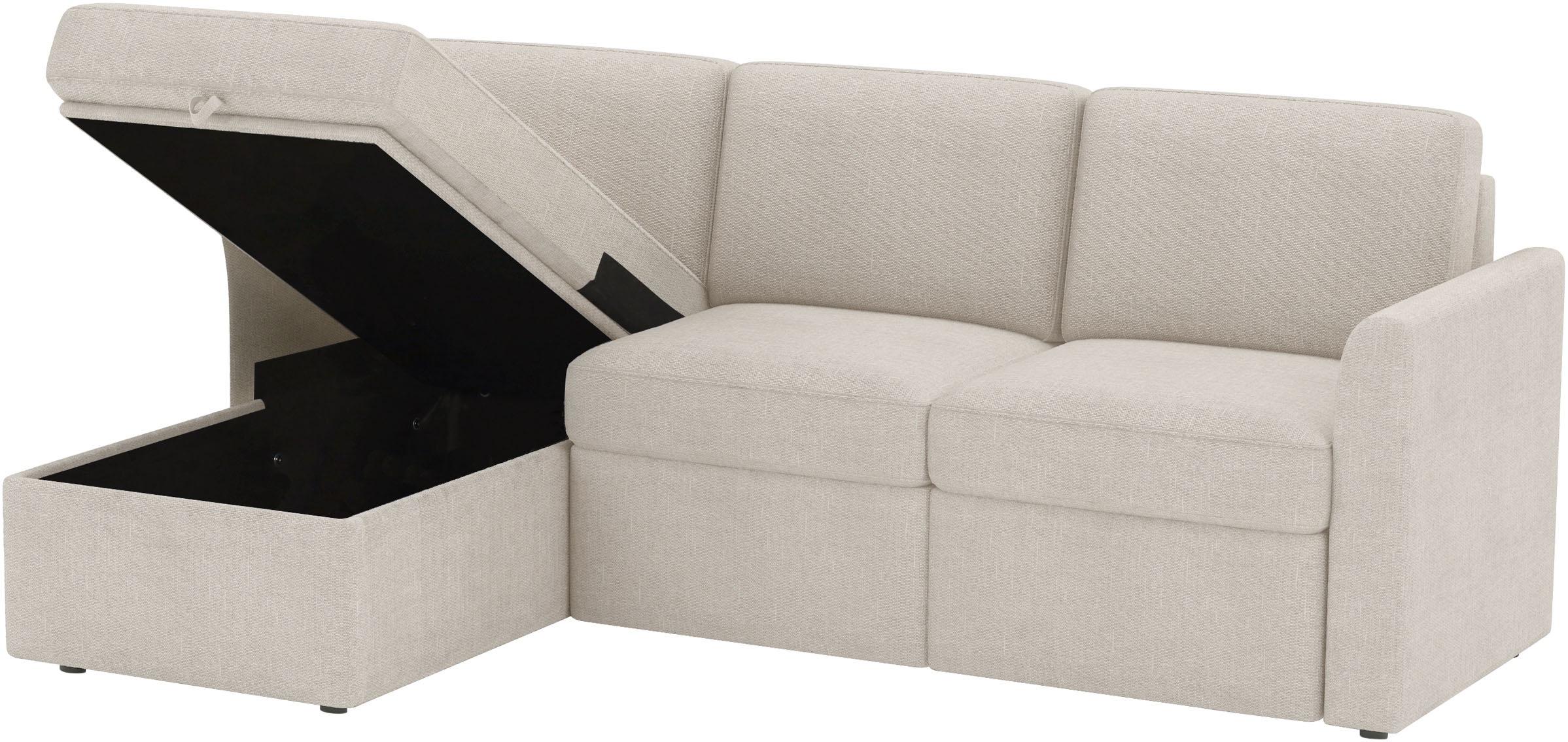 Dorel Home Ecksofa »NORDHUS, L-Form, 200 cm, Recamiere rechts/links montierbar« großer Stauraum, softer Cord und feiner Webstoff-Bezug