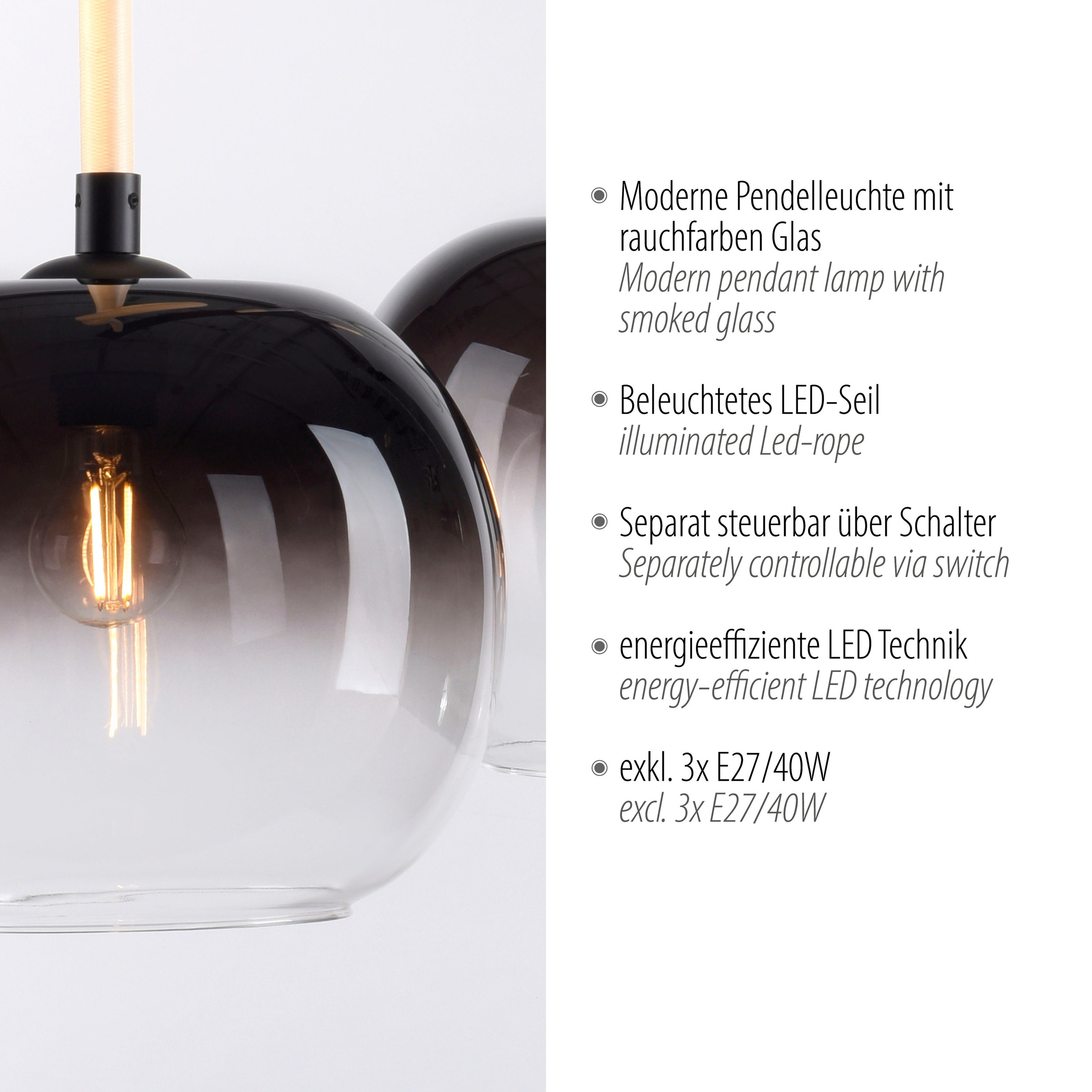Paul Neuhaus Pendelleuchte »LUMA«, 6 flammig, Leuchtmittel LED-Board | LED fest integriert