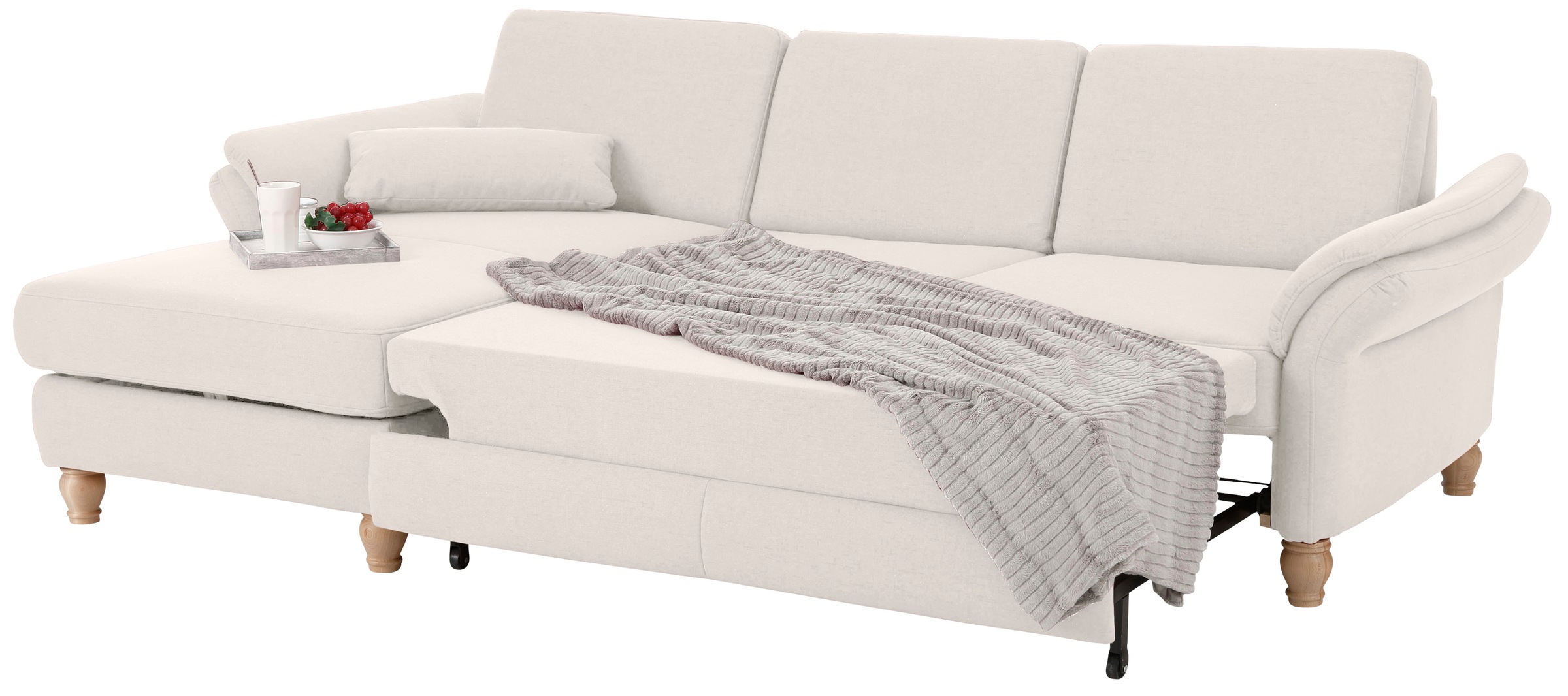 Home affaire Ecksofa »Palace L-Form«, incl. Sitztiefenverstellung, wahlweise mit Bettfunktion und Stauraum