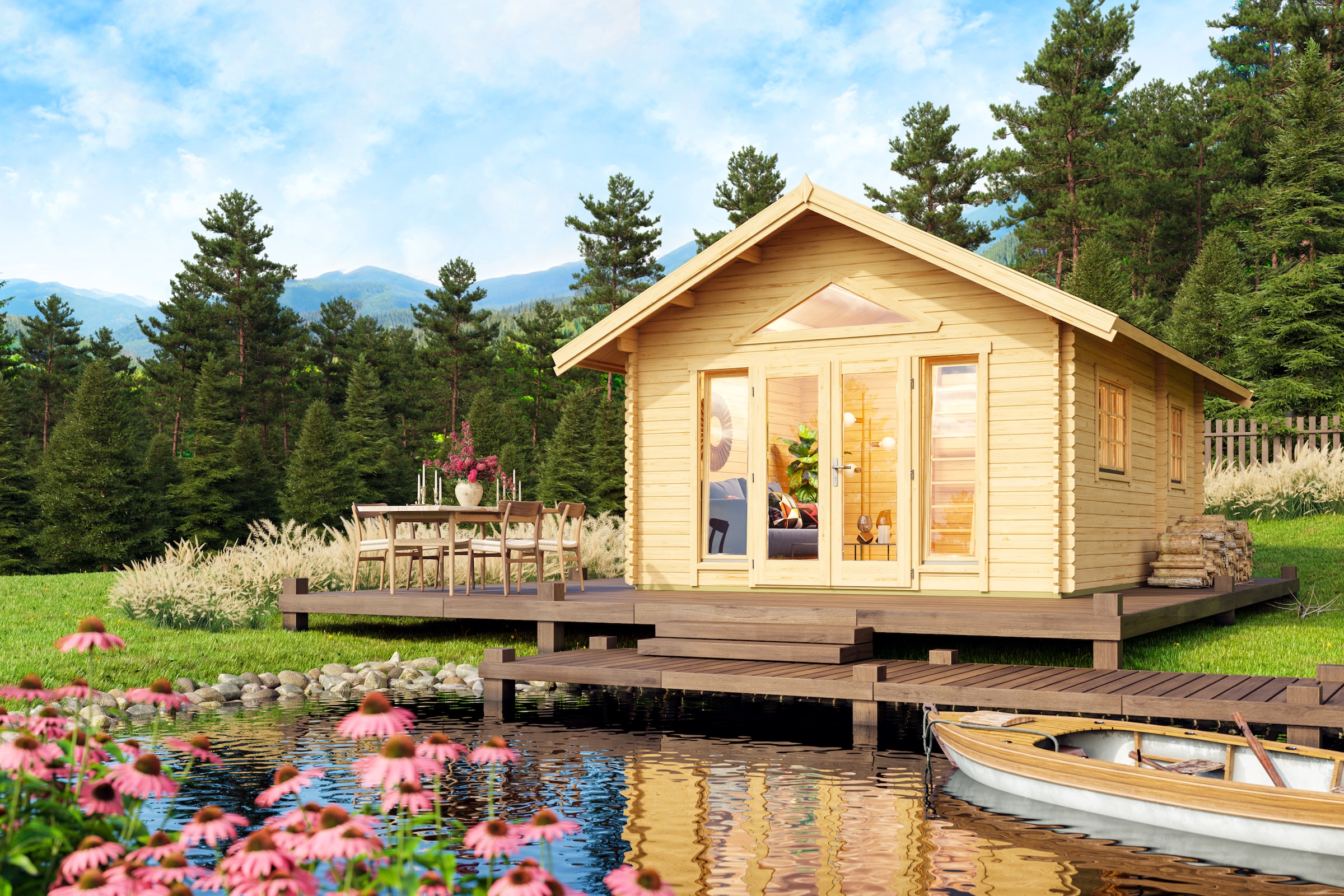 Nordic Holz Gartenhaus "CAROLINE 2.2" günstig online kaufen