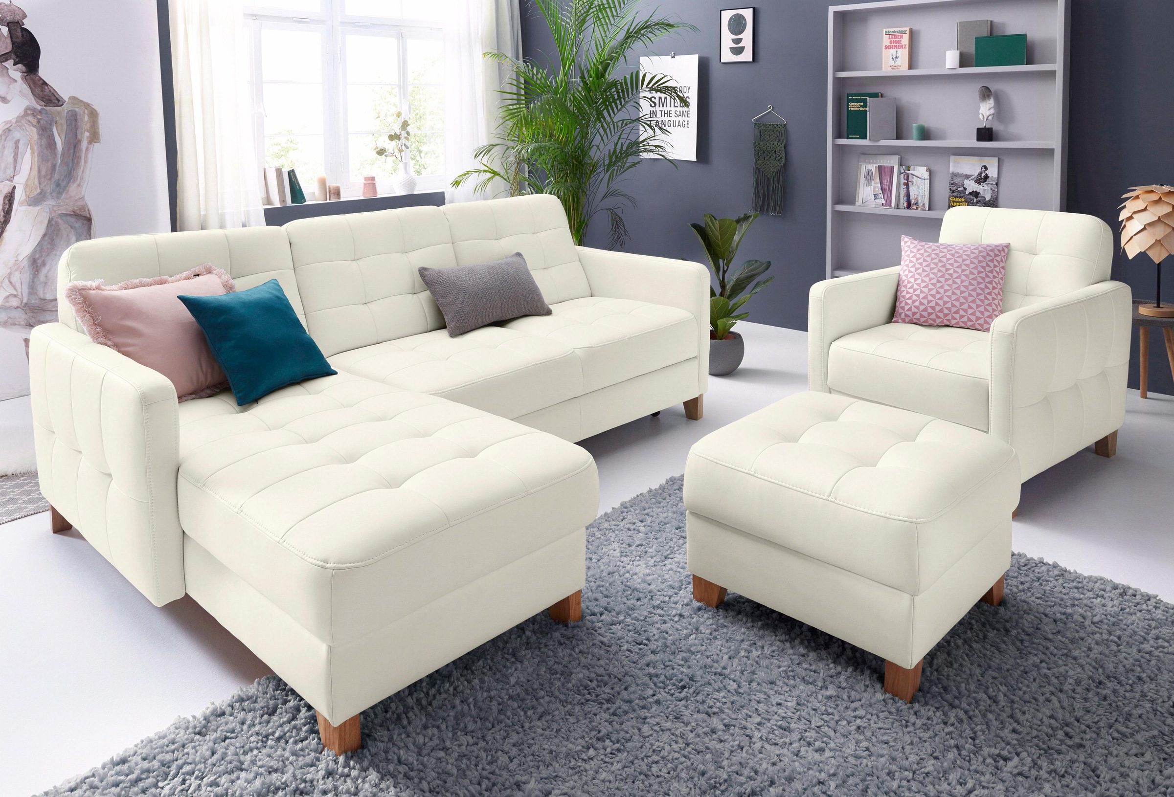 exxpo - sofa fashion Sessel »Elio, Loungesessel, aufwendige Detailverarbeitung, bequem und modern«, hoher Sitzkomfort für entspannende Momente