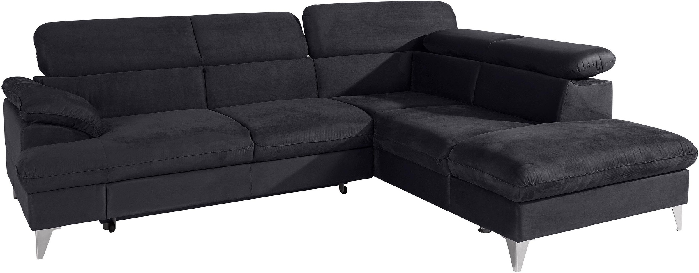 COTTA Polstergarnitur »Caluso L-Form«, Set bestehend aus: Ecksofa mit Kopfteilverstellung & Hocker
