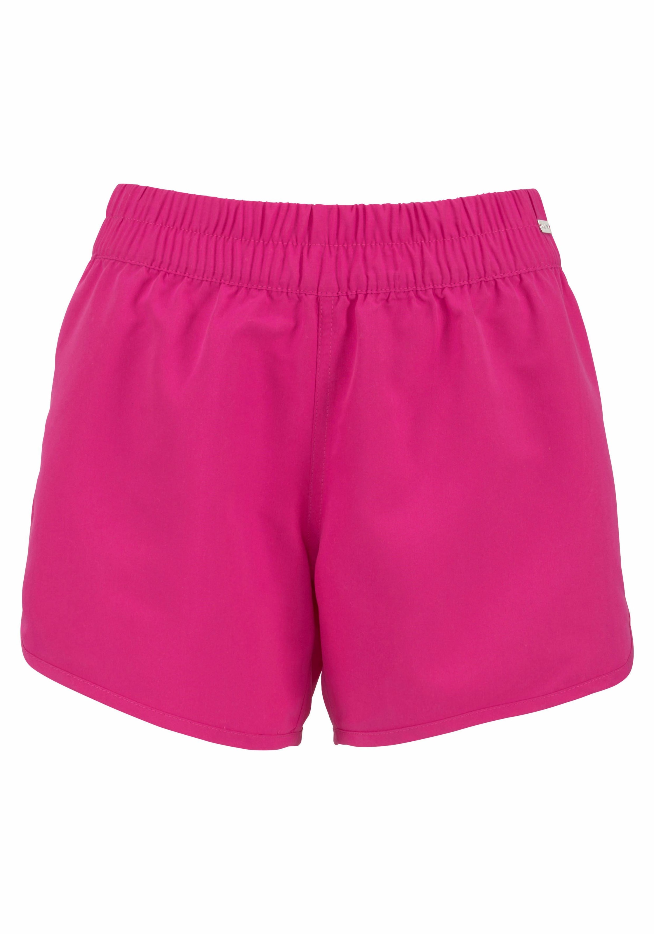 LASCANA Badeshorts, elastisches Bündchen, mit Gesäßtasche, softe Microfaser-Qualität