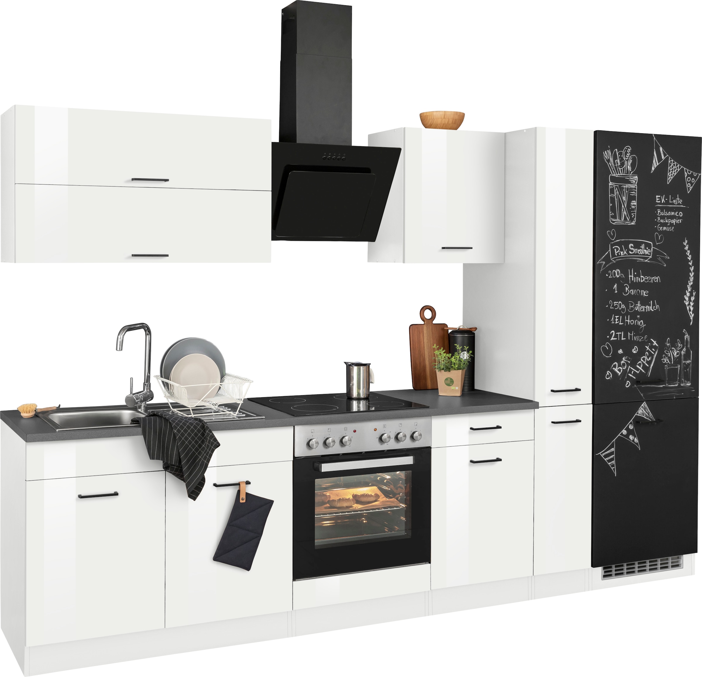 HELD MÖBEL Küchenzeile »Trier«, mit E-Geräten, Breite 300 cm