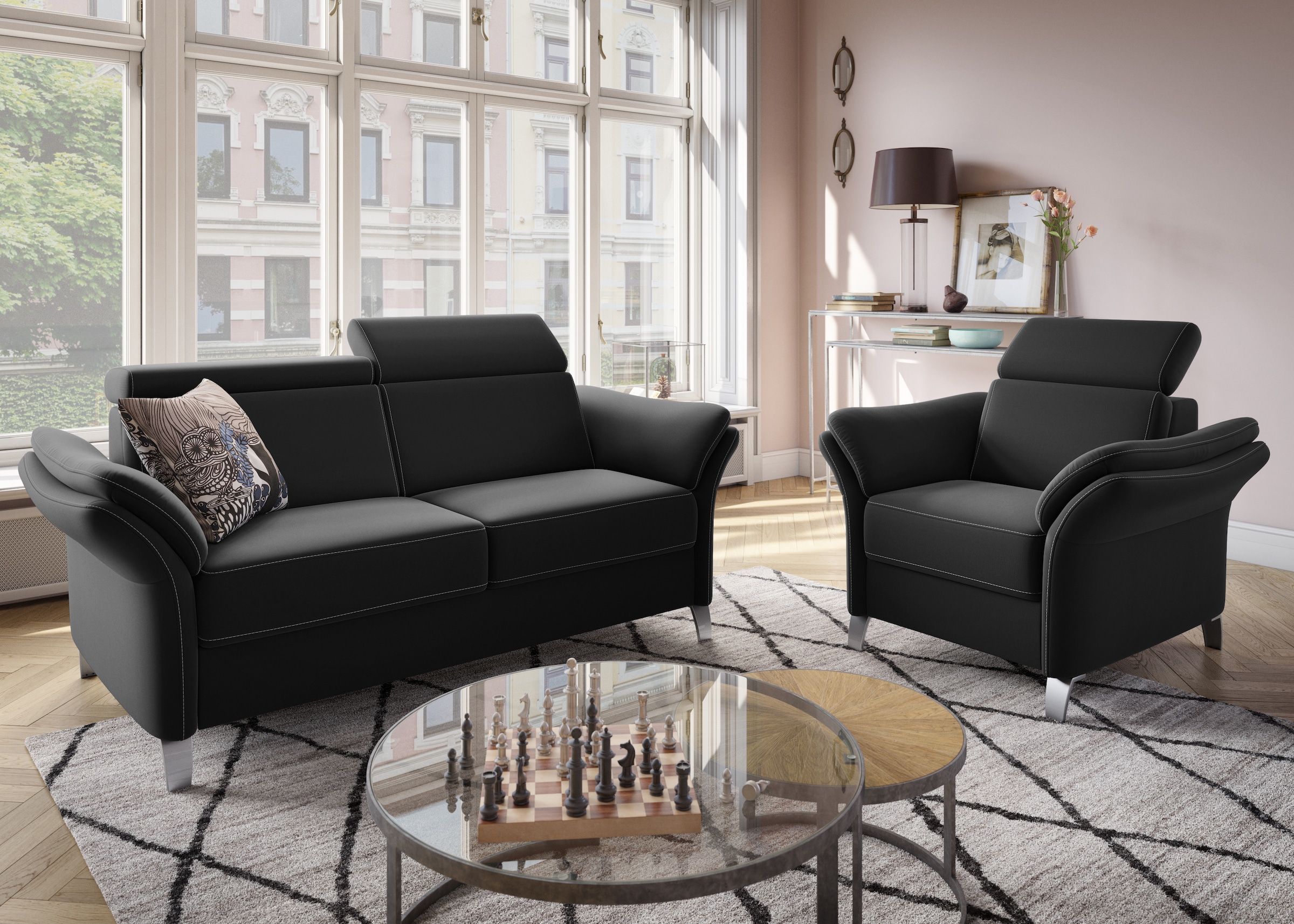 sit&more Sessel »Vincenzo« inklusive Kopfteilverstellung