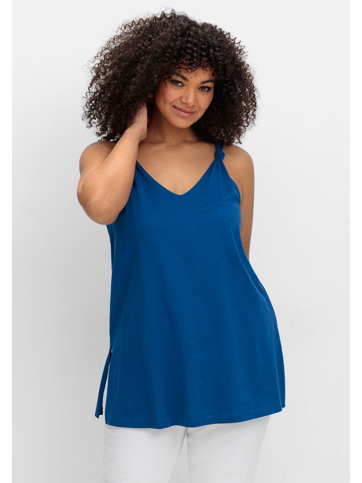 Sheego Longtop "Große Größen", mit Knotendetail am Träger günstig online kaufen