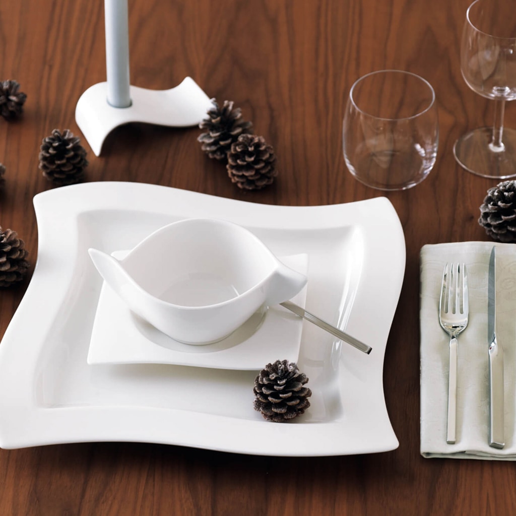 Villeroy & Boch Untertasse »Suppenuntertassen NewWave 18 x 15 cm 4er Set weiß«