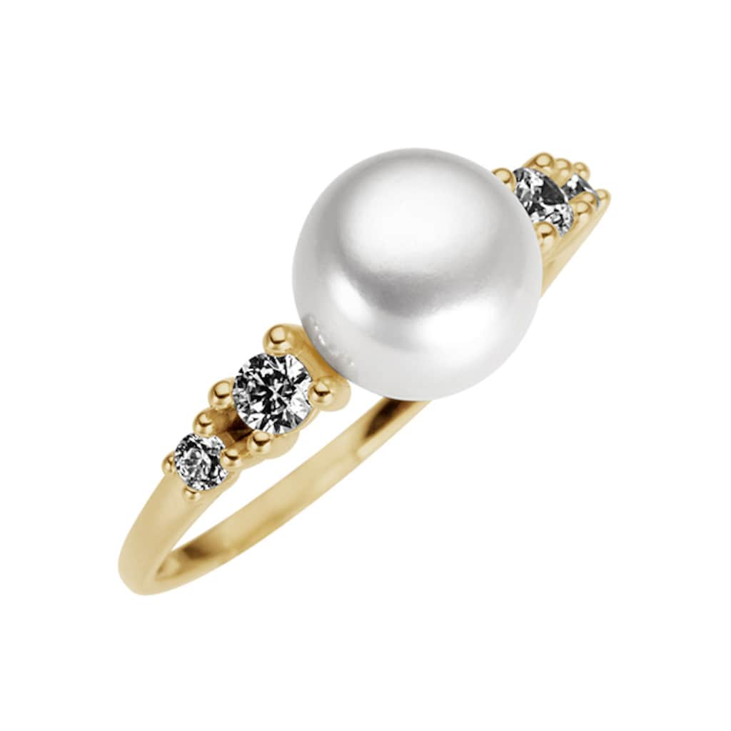 Firetti Perlenring »Schmuck Geschenk Gold 333 Fingerring Damenring Perle«