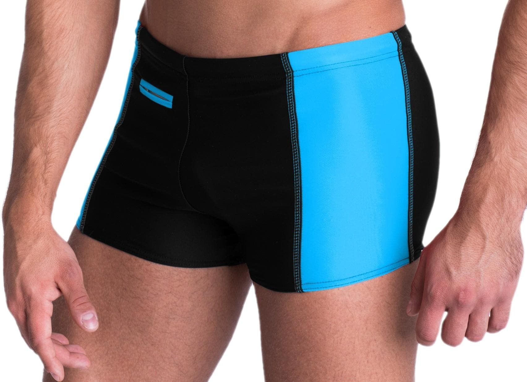 AQUARTI Badehose "Badehose Aquarti Herren Badehose mit Reißverschlusstasche"