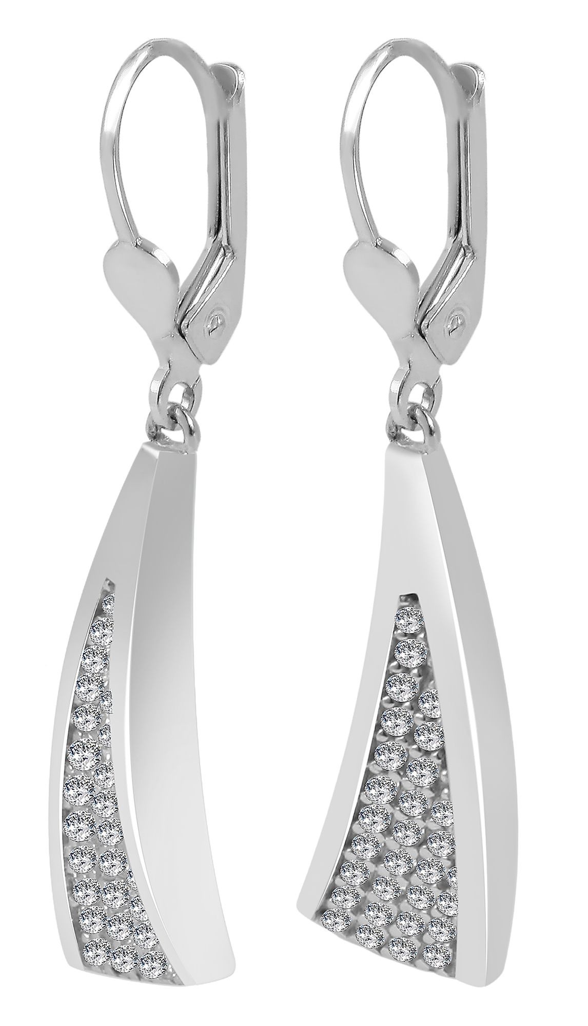 Adelia´s Paar Ohrhänger "Ohrringe – Ohrhänger aus 925 Silber mit Zirkonia" Ideal zum Verschenken – schlicht und stilvoll