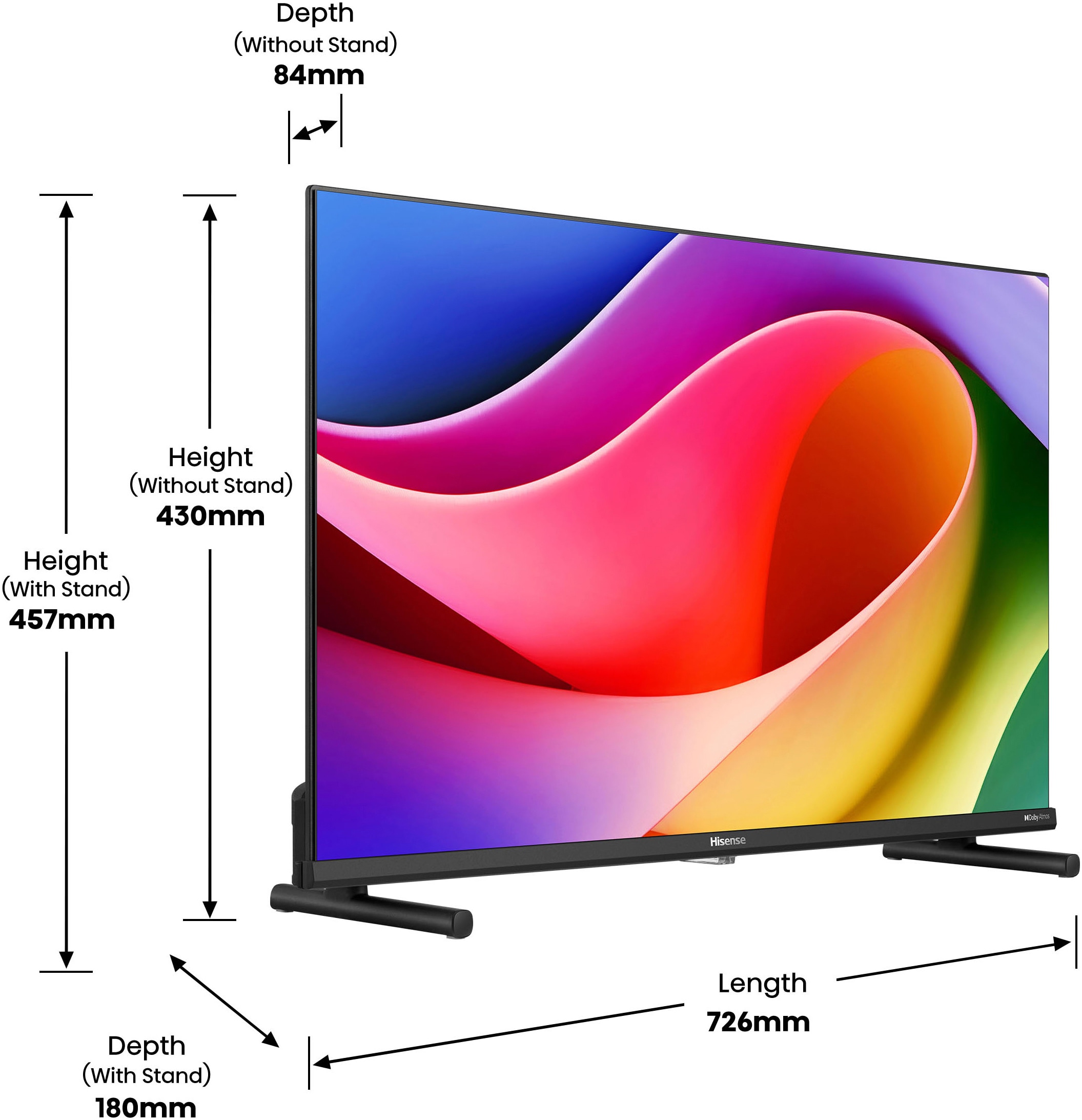 Hisense QLED-Fernseher »32A5Q«, Full HD, Smart-TV, 2K FHD QLED