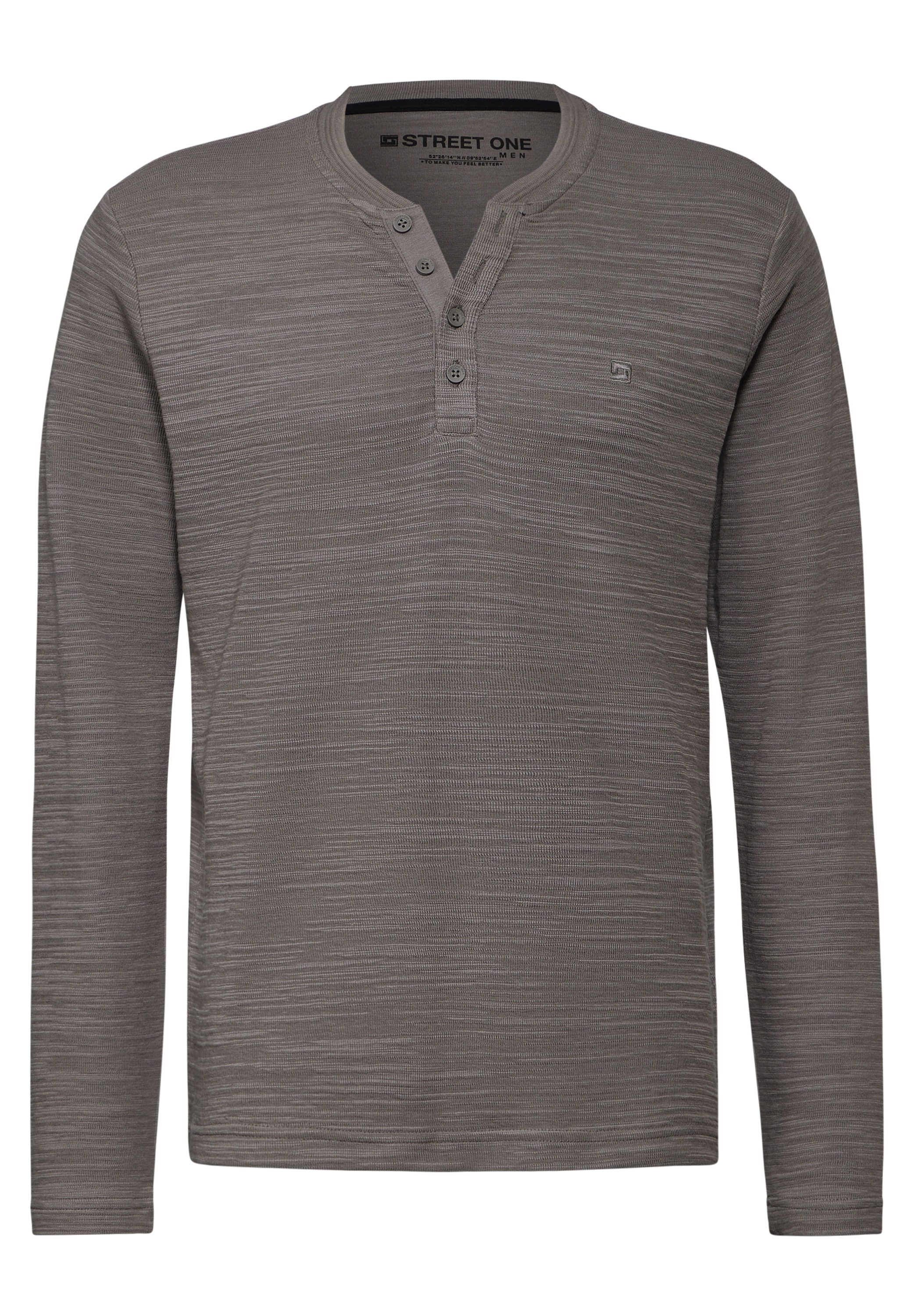 STREET ONE MEN Langarmshirt, im soften Baumwoll-Mix