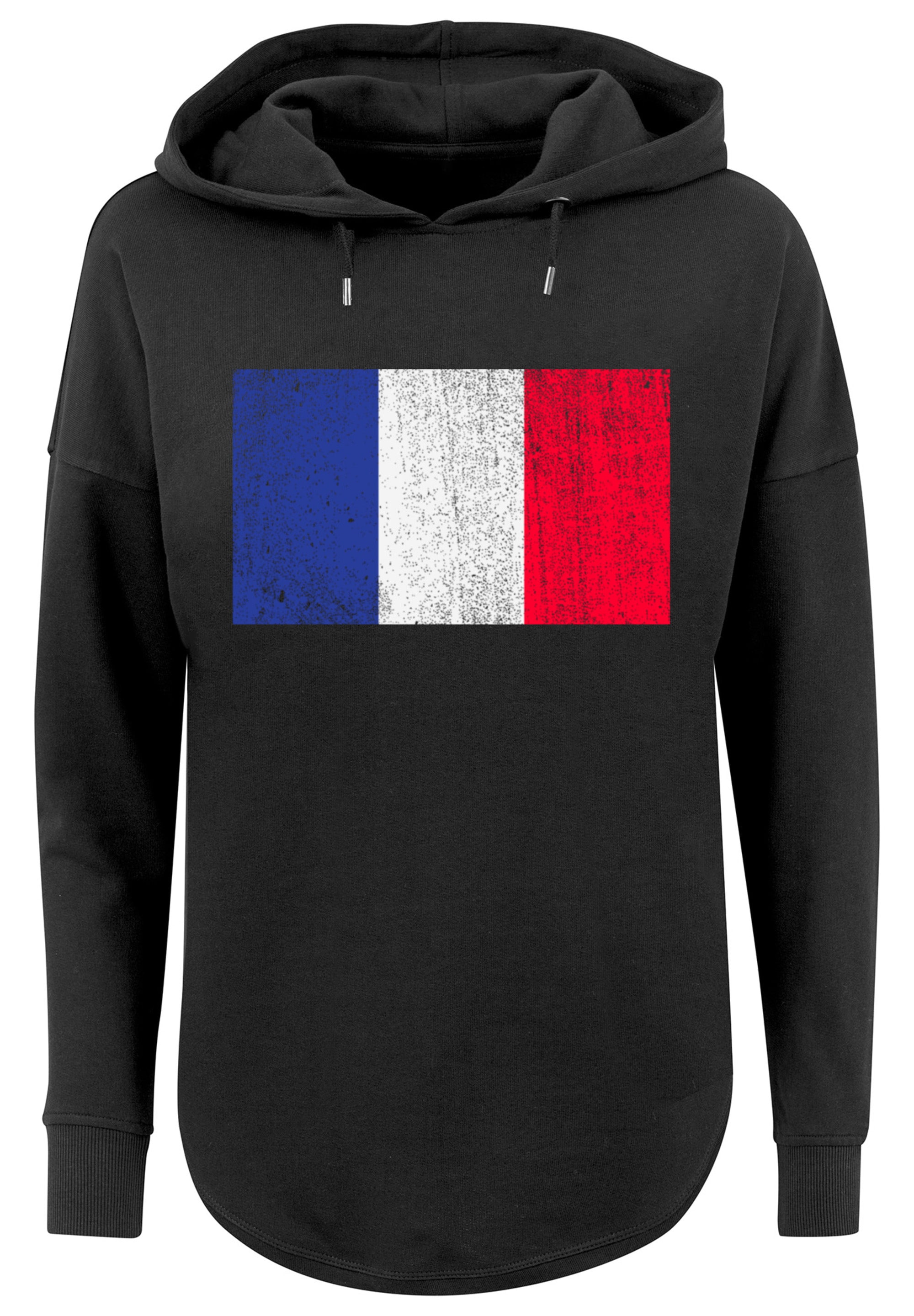 F4NT4STIC Kapuzenpullover »France Frankreich Flagge distressed«, Print