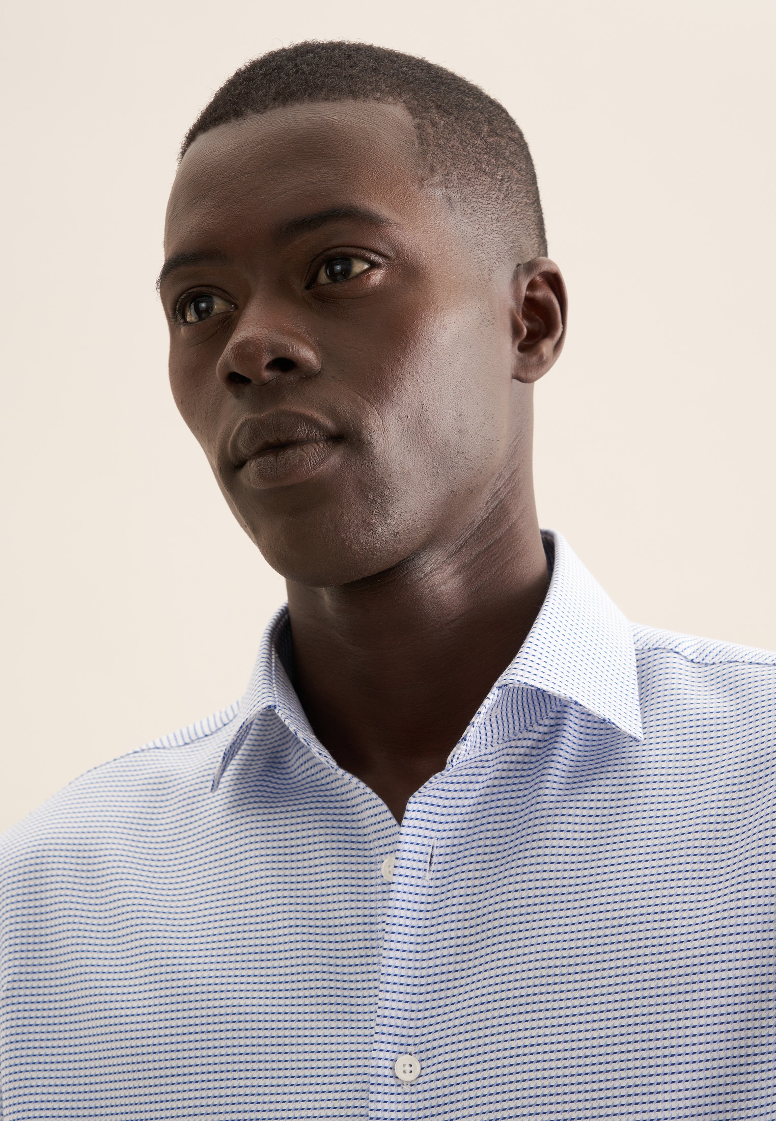 Thumbnail - seidensticker Businesshemd "Shaped" Shaped 1/1 Kentkragen Struktur