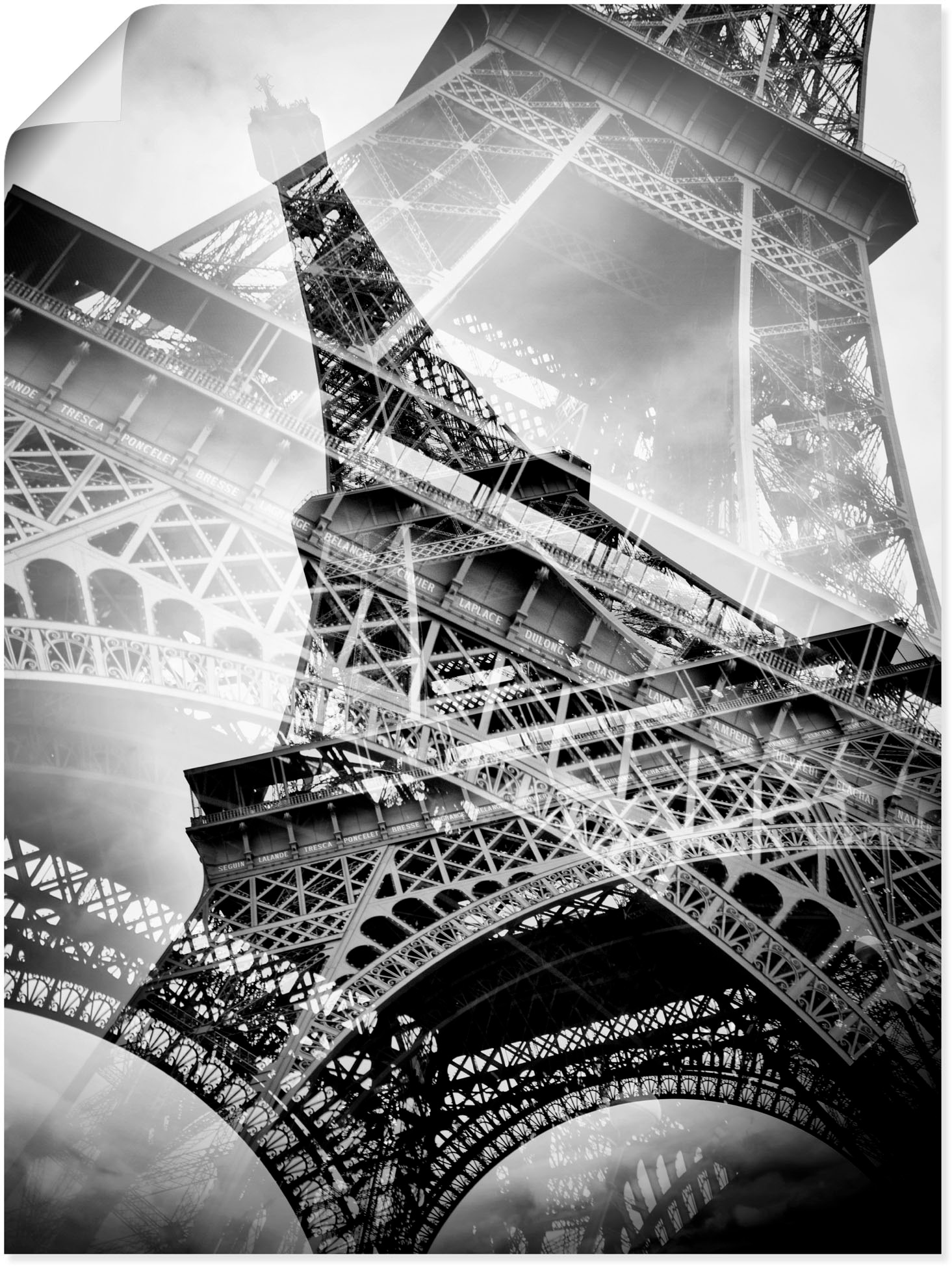 Artland Wandbild "Der doppelte Eiffelturm", Gebäude, (1 St.), als Alubild, Outdoorbild, Poster, Wandaufkleber in verschi