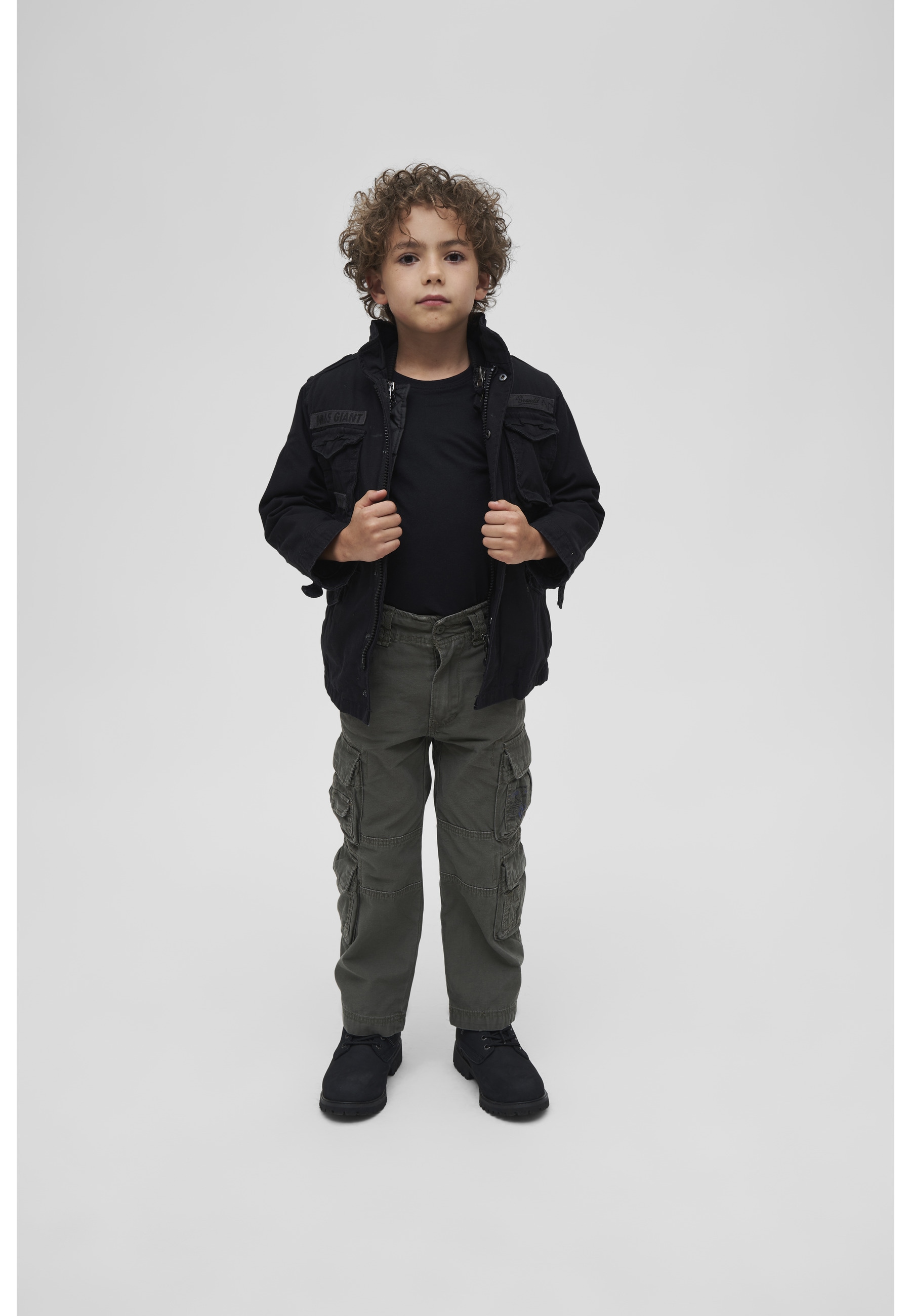 Brandit Parka »Brandit Herren Kids M65 Giant Jacket« 1 Stk. tlg. mit Kapuze