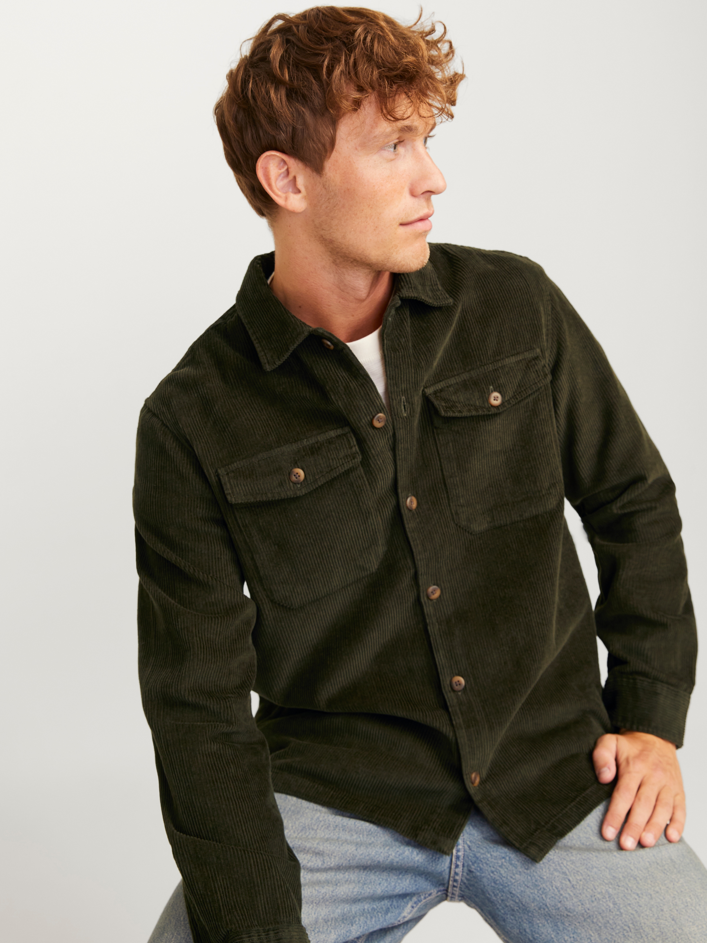 Jack & Jones Langarmhemd »JJEEDDIE CORDUROY OVERSHIRT LS SN«