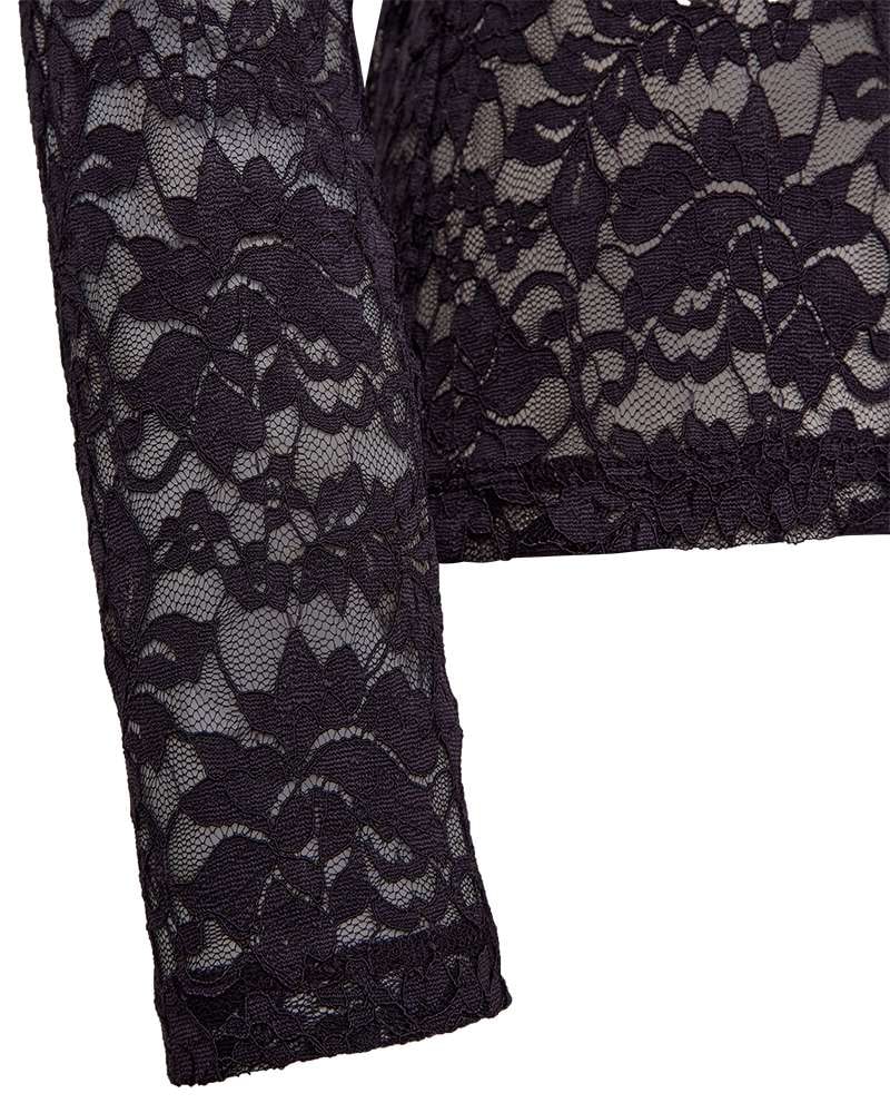 FREEQUENT Langarmshirt »Style Saldo« mit Spitzen-Details / Transparenter Look