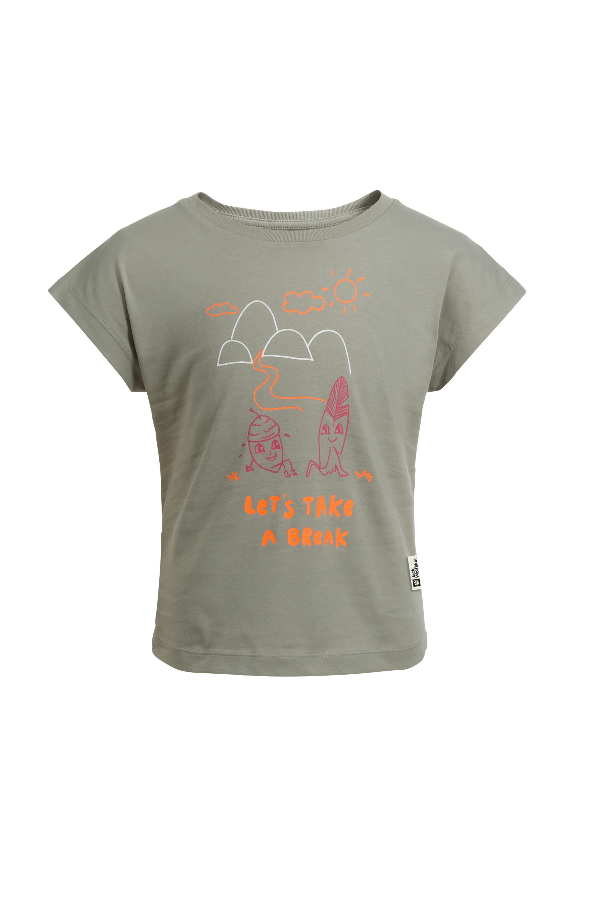 Jack Wolfskin T-Shirt »TAKE A BREAK T G«, für Mädchen mit einem süßen Aufdruck