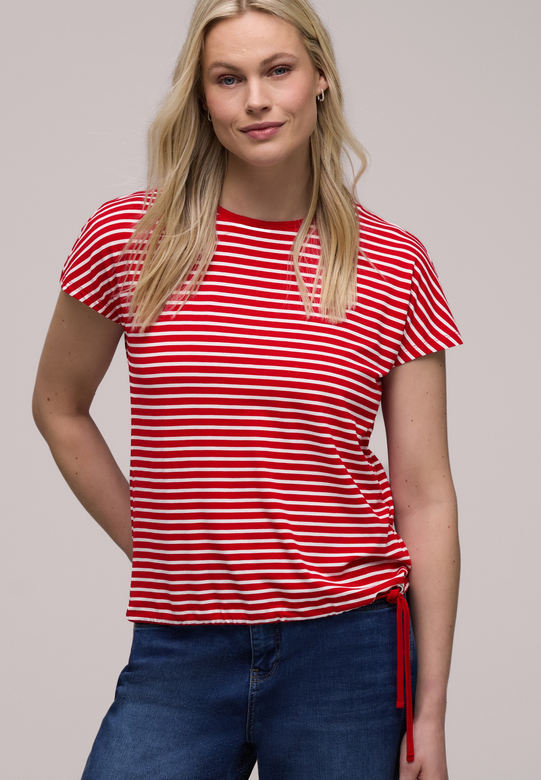 STREET ONE Rundhalsshirt Rundhalsausschnitt