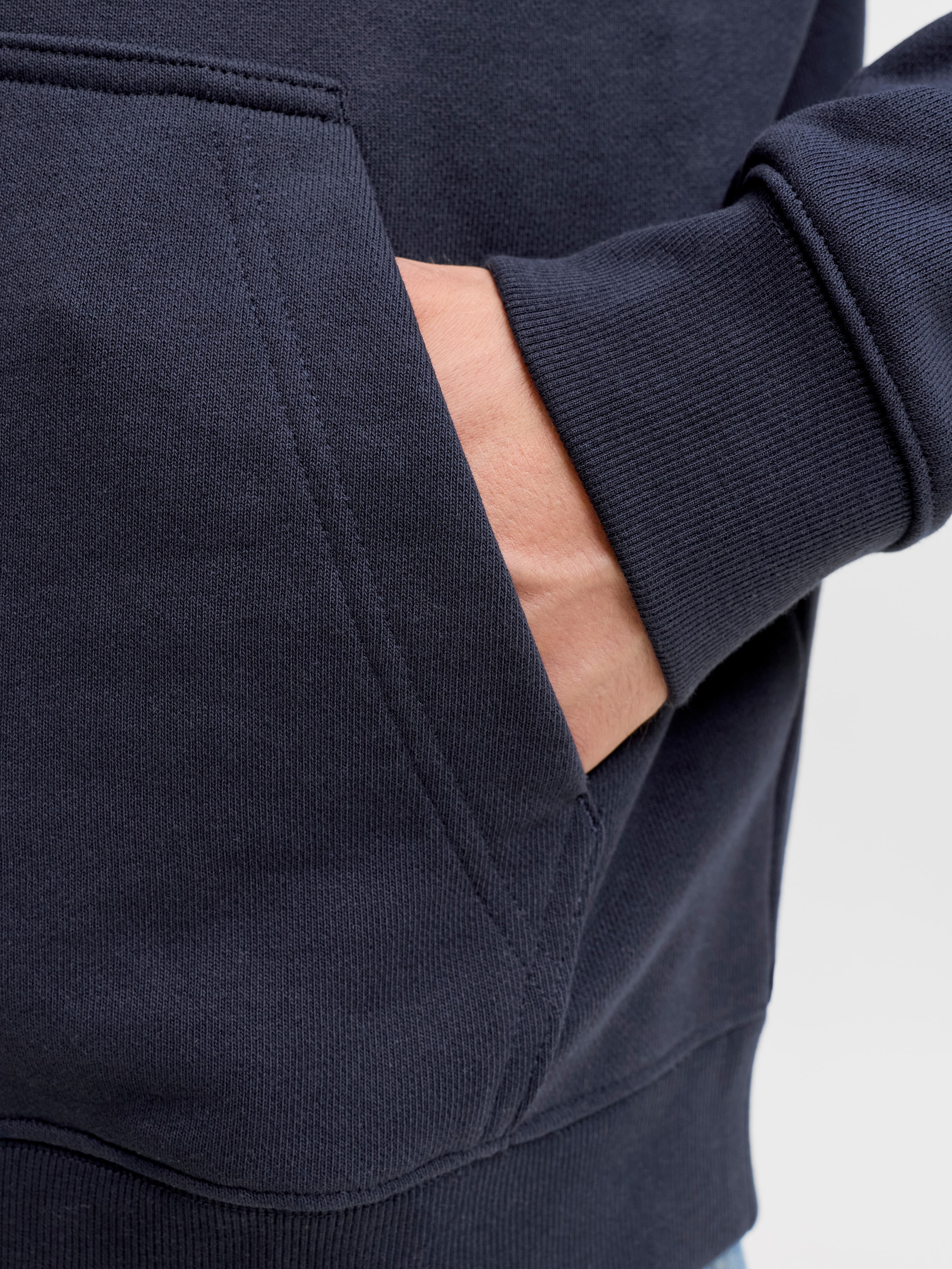 Jack & Jones Kapuzensweatshirt »JJEDENVER LOGO SWEAT HOOD SN«, Baumwollmischung, relaxed fit
