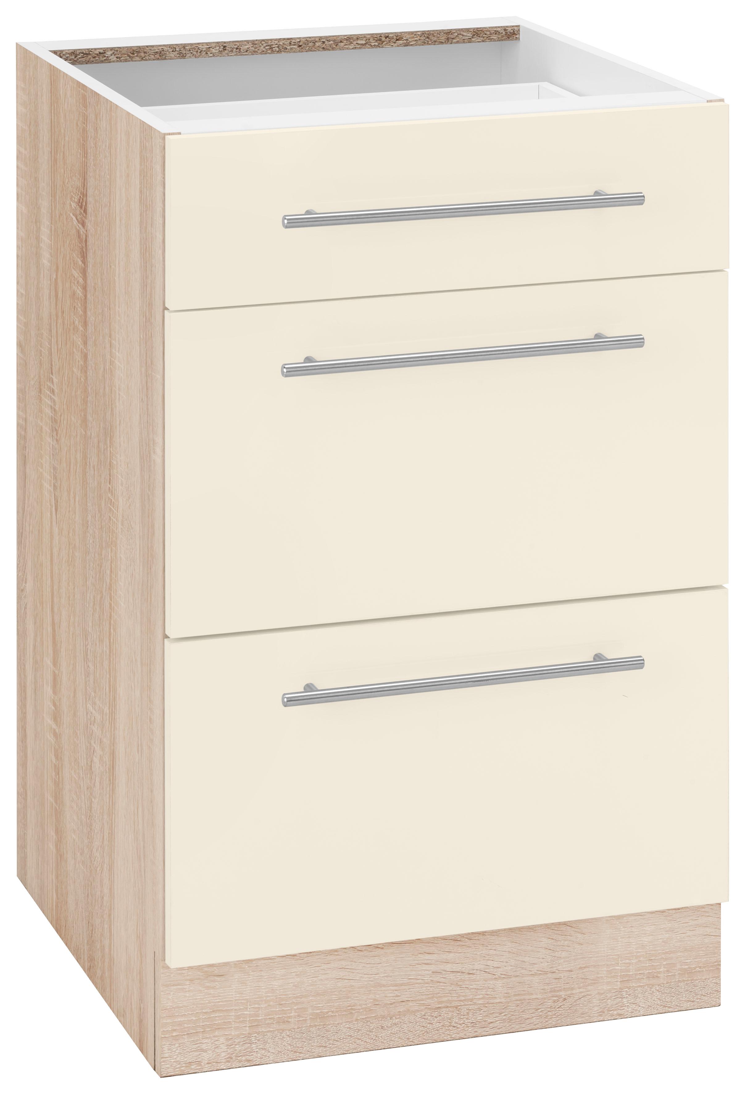 wiho Küchen 1100000002199 "Flexi2, Breite 50 cm" 1 Schubkasten, 2 Auszüge