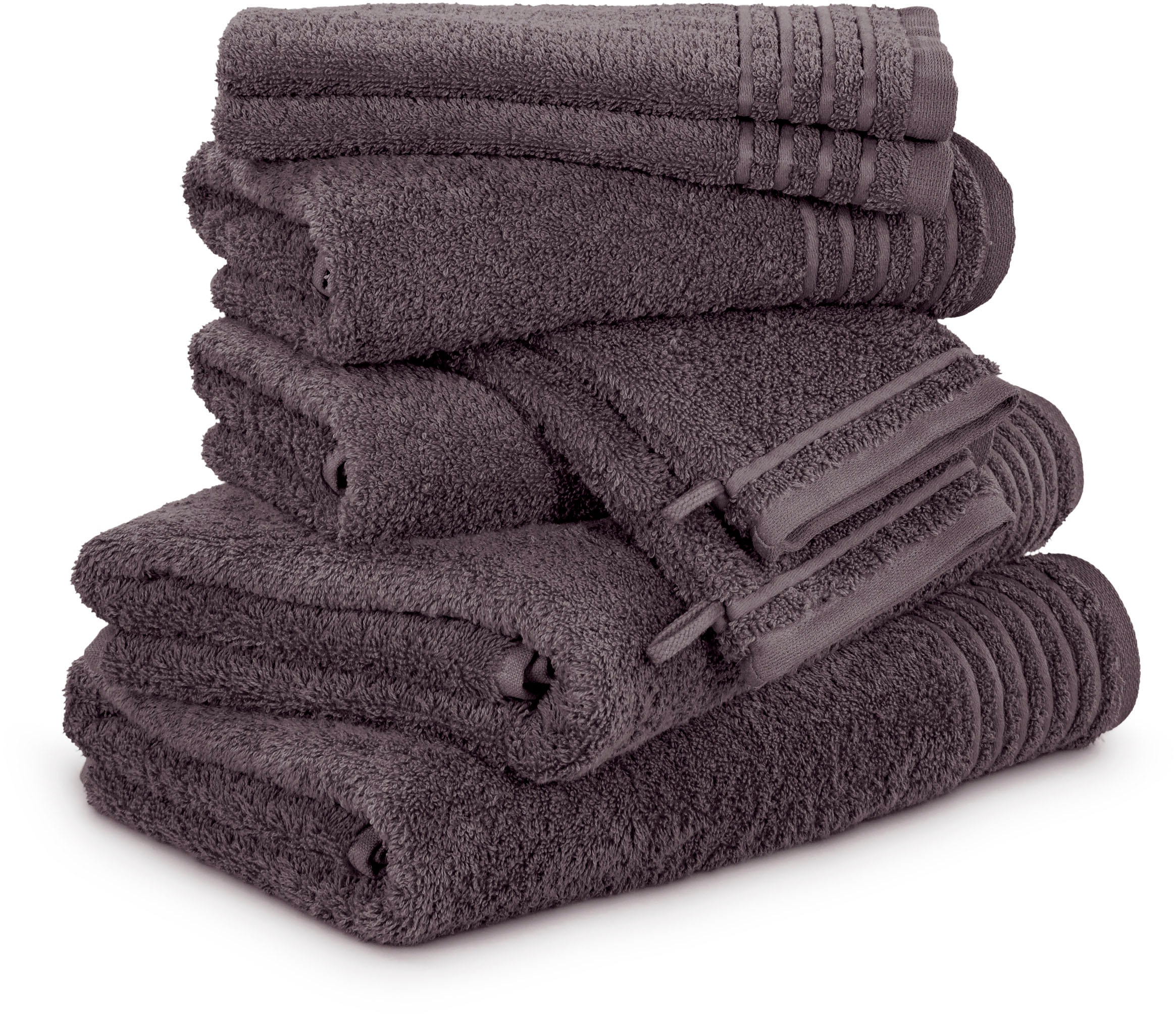 Möve Handtuch Set "New Classic" 8 Walkfrottier Waschhandschuhen, Gäste-, Hand- und Duschtüchern, 100% Baumwolle