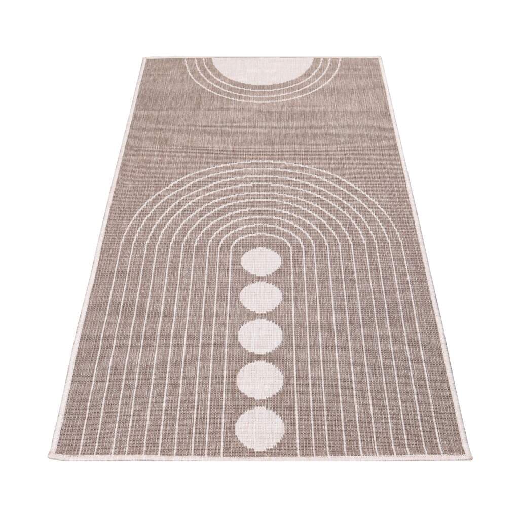 Carpet City Outdoorteppich »DUO RUG 5739«, rechteckig, 5 mm Höhe, Wendeteppich Wetterfest In- & Outdoor, Balkon, Terrasse, Wohnzimmer