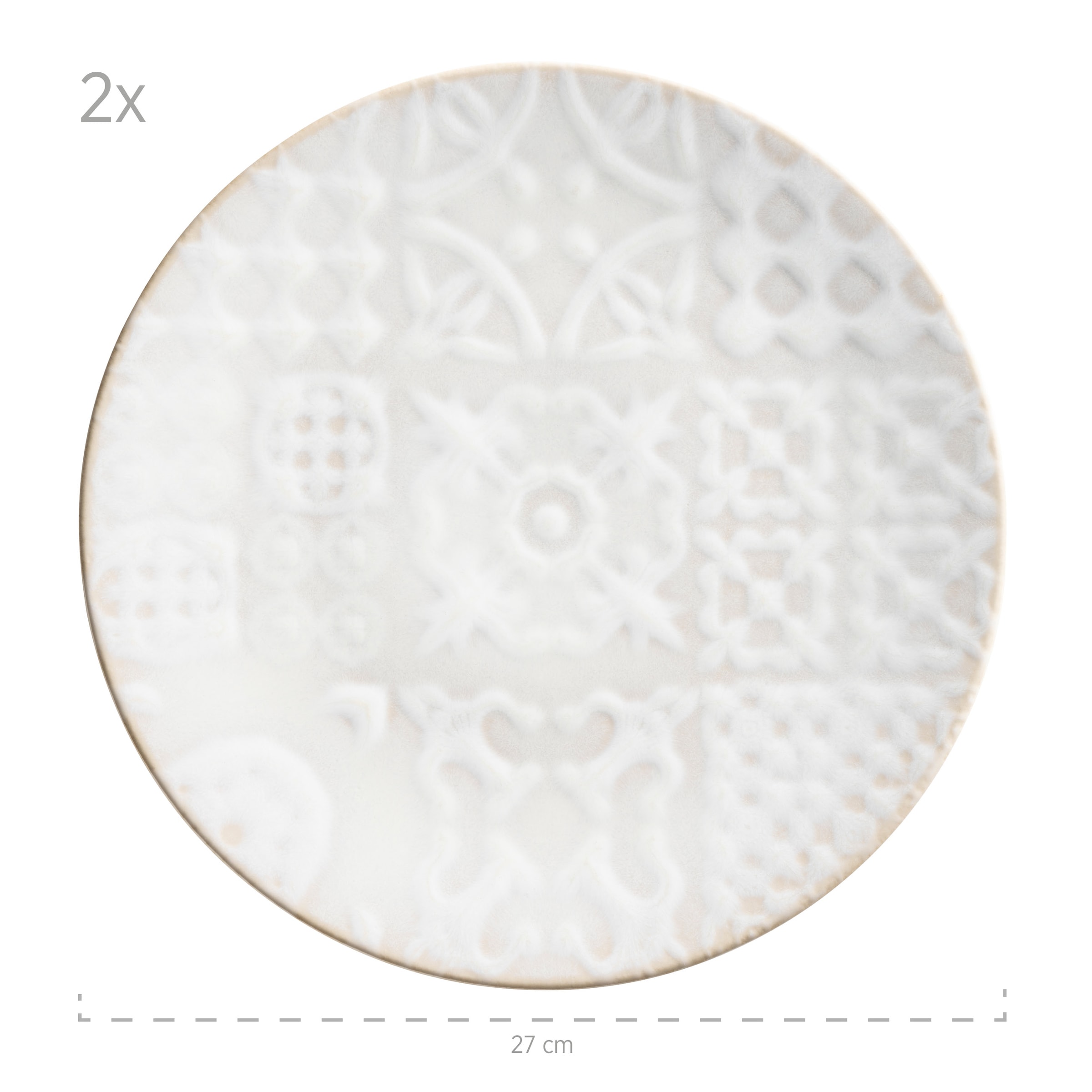 MÄSER Kombiservice »TRAD. TILES WEISS, Geschirr Set, Steinzeug«