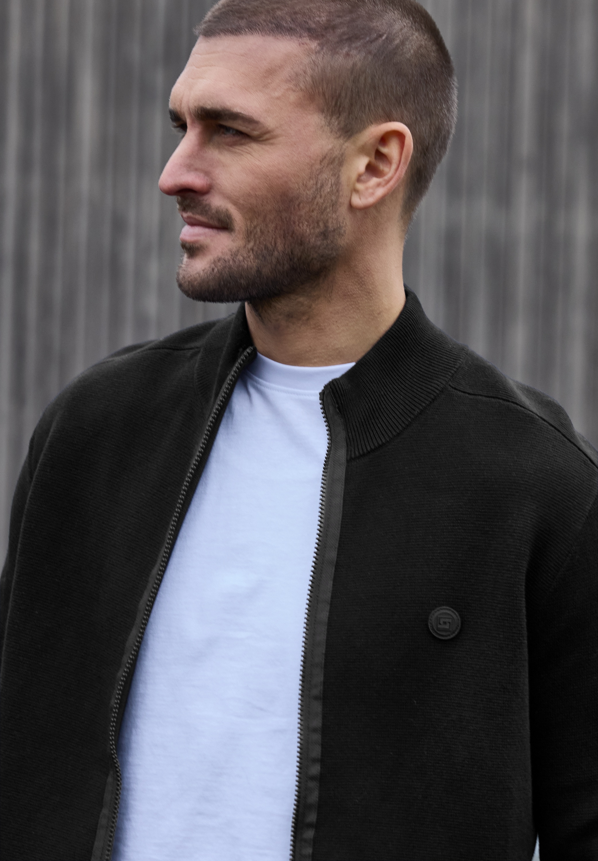 STREET ONE MEN Strickjacke mit Zipper