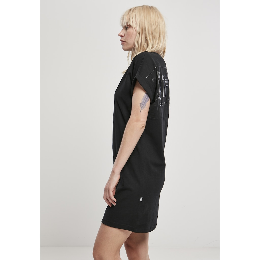 URBAN CLASSICS Shirtkleid »Urban Classics Damen Ladies Cut On Sleeve Printed Tee Dress«, (1 tlg.)