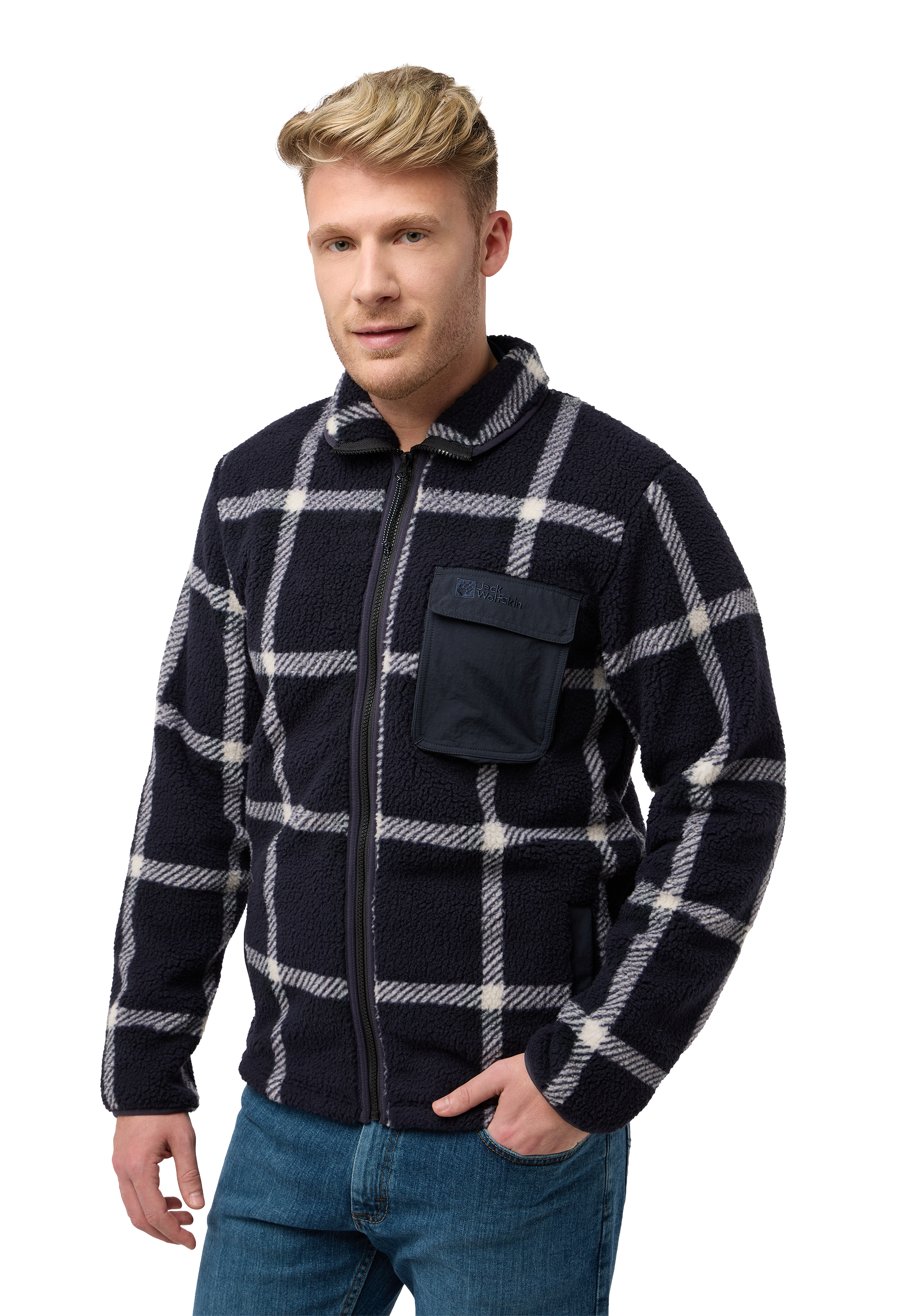 Jack Wolfskin Fleecejacke "FELSLICHT CHECK JACKET"