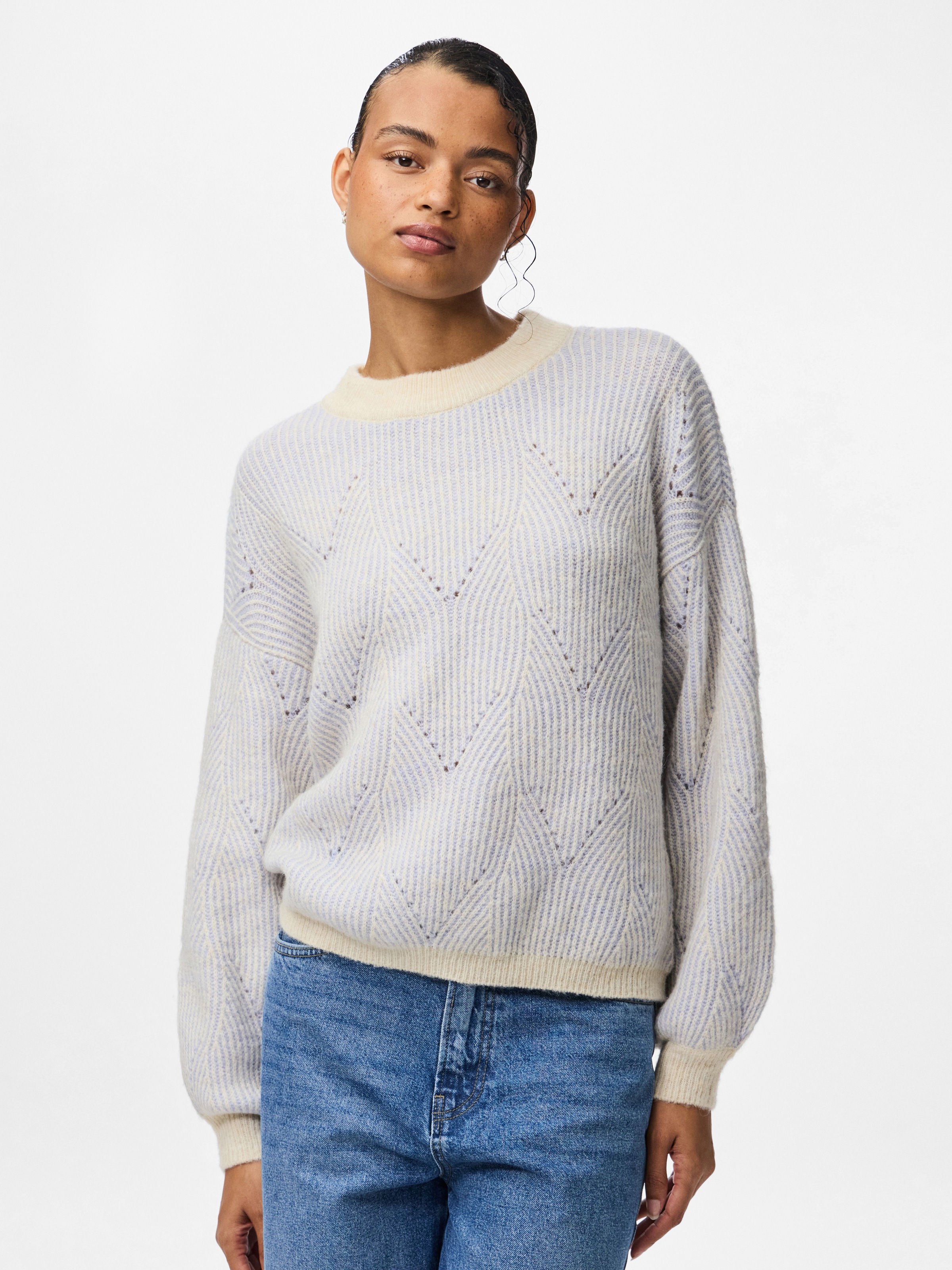 pieces Rundhalspullover "PCJENNA LS O-NECK KNIT NOOS BC" günstig online kaufen