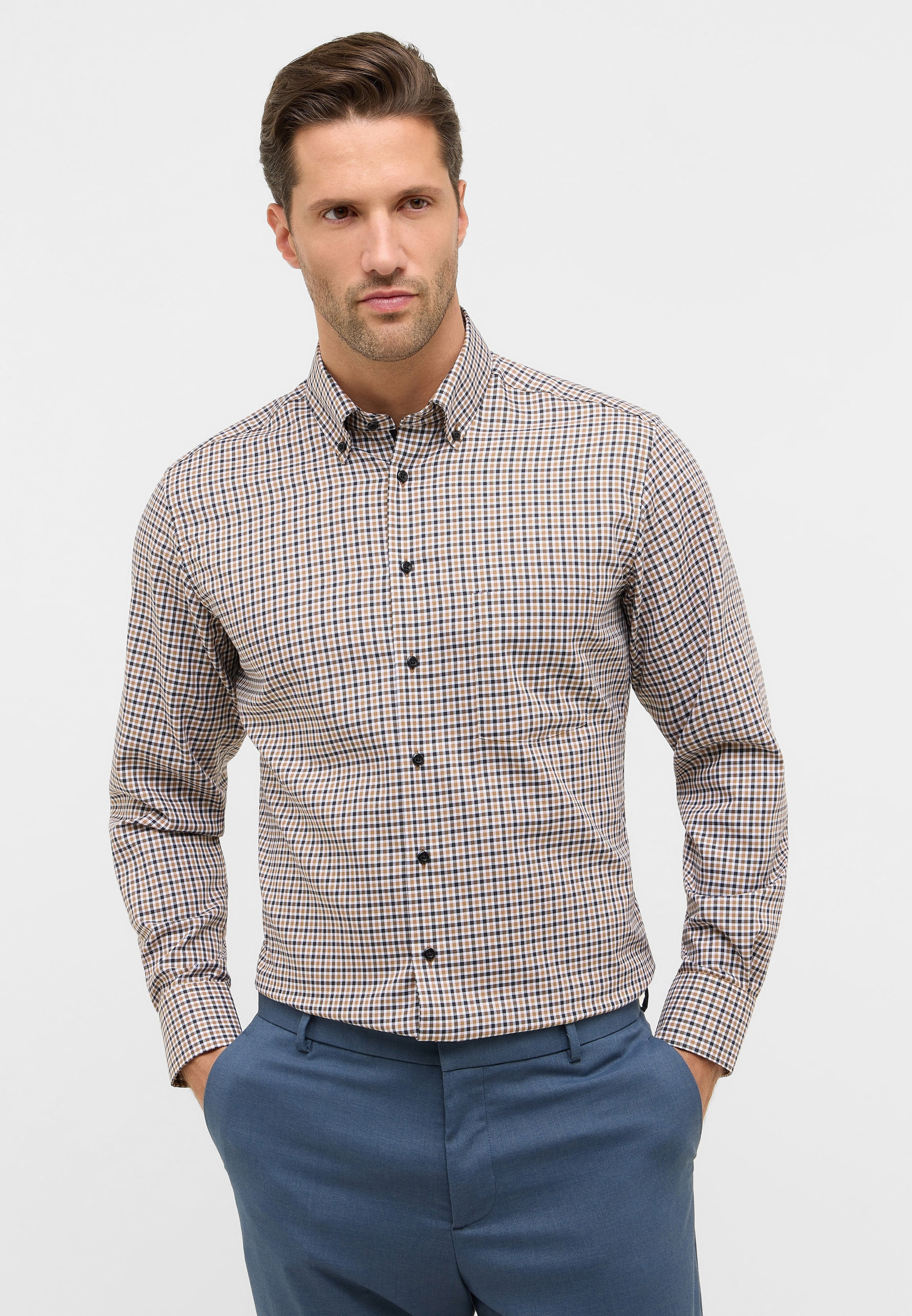 Eterna Langarmhemd "MODERN FIT", NON IRON (bügelfrei) günstig online kaufen