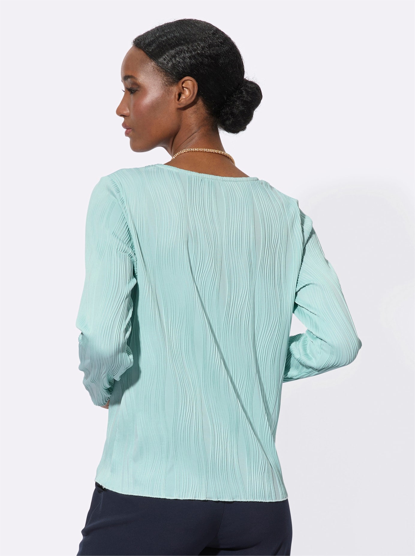 creation L Langarmshirt »Jacquard-Shirt«, (1 tlg.)