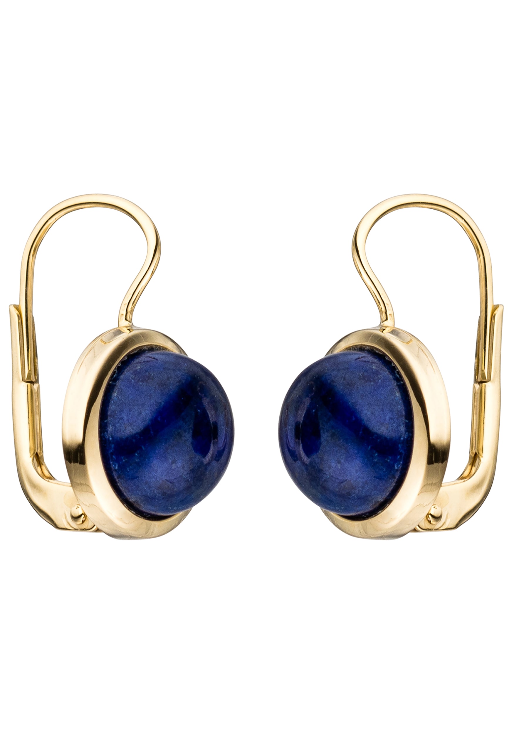 JOBO Paar Ohrhänger rund 333 Gold mit Lapislazuli