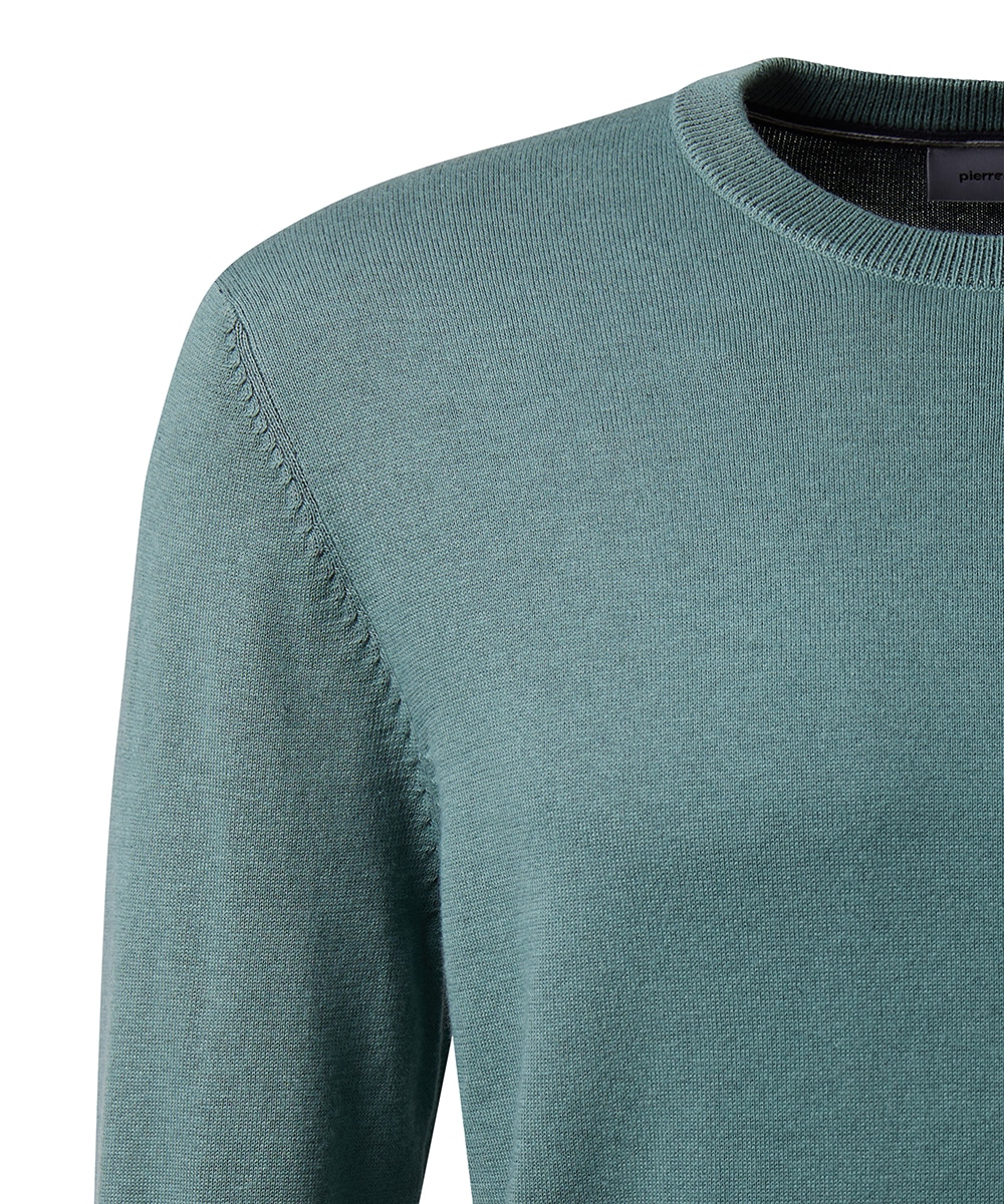 Pierre Cardin Rundhalspullover »Strick RH«, mit Rippbündchen
