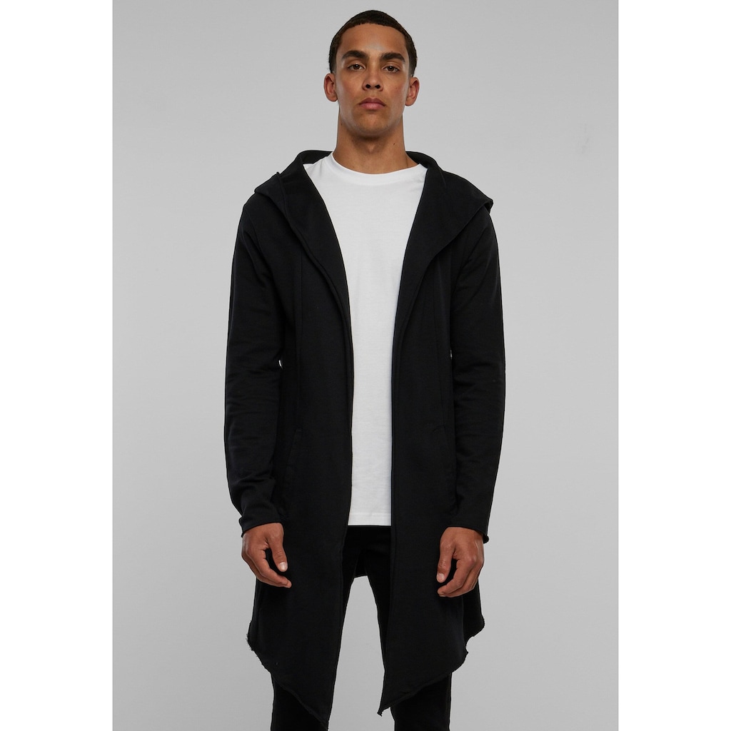 URBAN CLASSICS Strickfleecejacke »Urban Classics Herren Long Hooded Open Edge Cardigan«, (1 St.), mit Kapuze