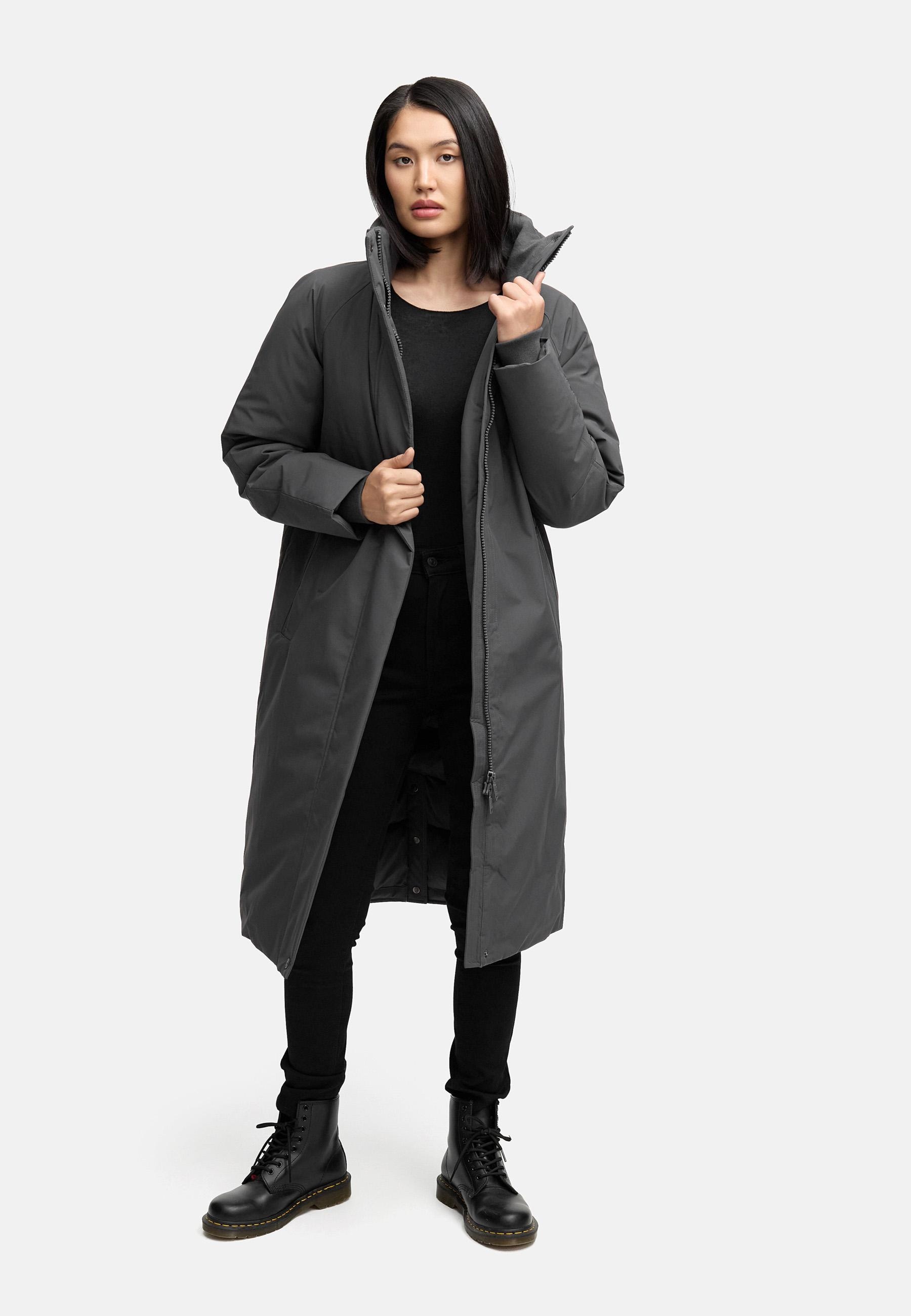 Navahoo Wintermantel »Traumblüte 14«, Warmer Parka mit Stehkragen
