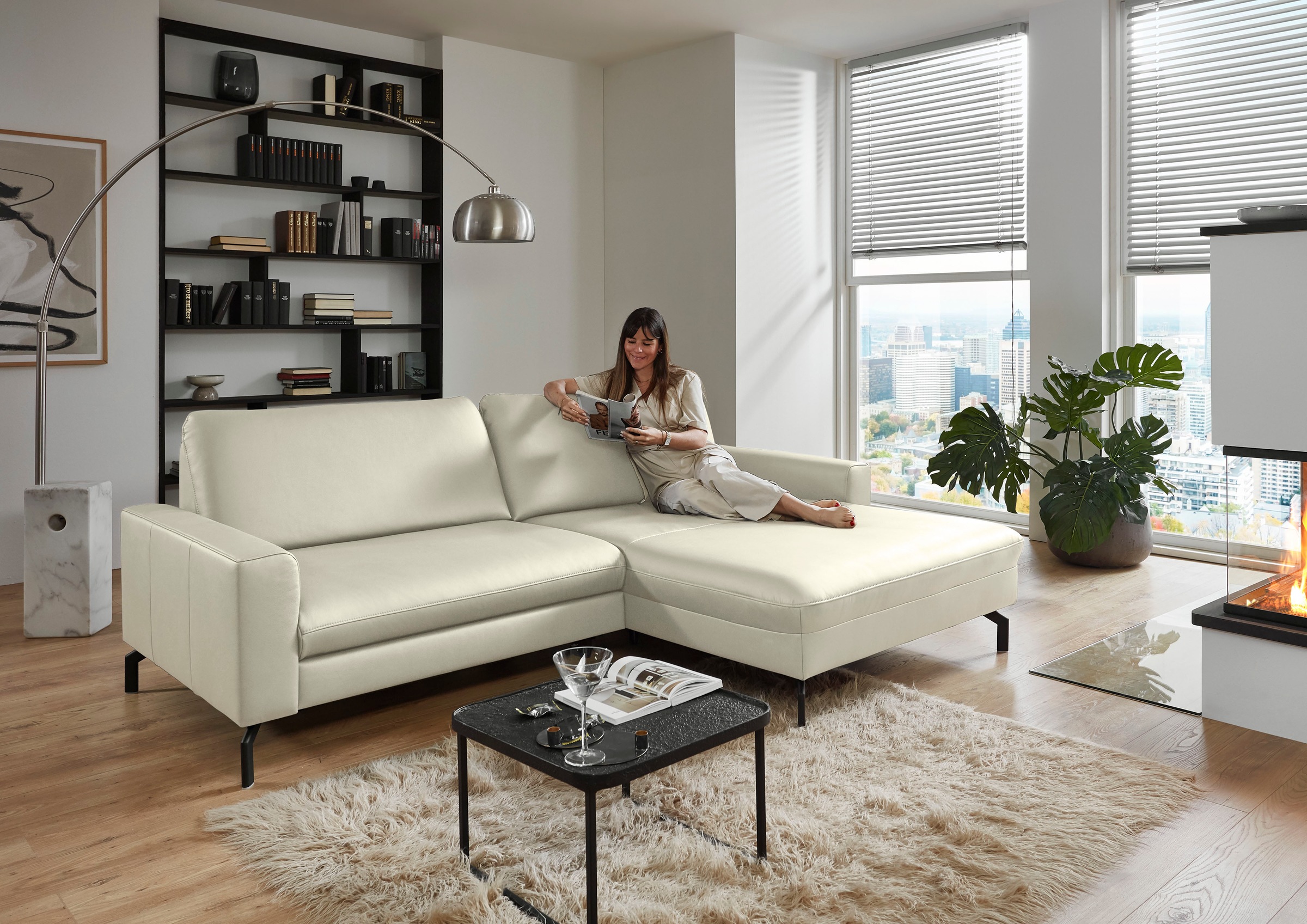 Die PlanBar Ecksofa "PN-EM20028 L-Form ohne Kopfstützen" wahlweise mit moto günstig online kaufen