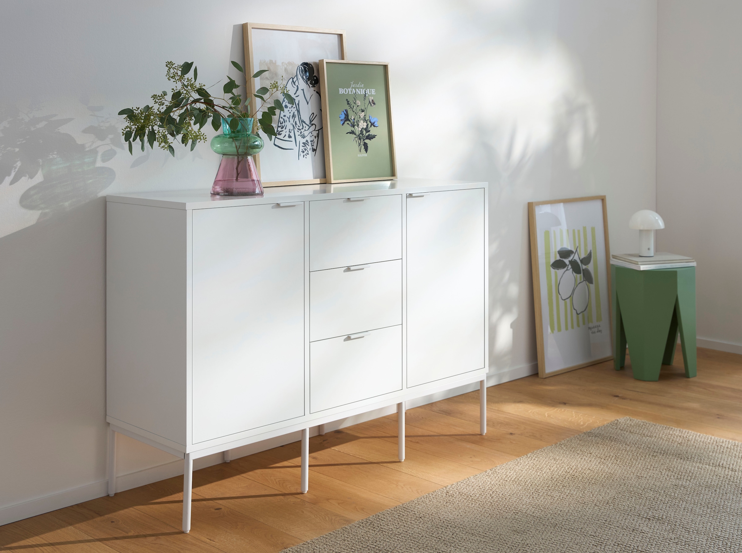 s.Oliver Kunstdruck »Zitronen "Squeeze the day"« Kunst | Obst | Obst Bilder | Schriftzug | Schriftzüge 1 Stk. tlg. gerahmt, Rahmen aus Holz, Echtholz