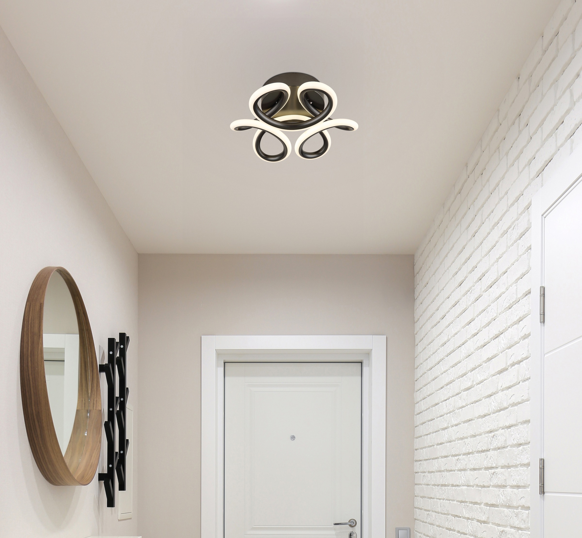GLOBO LIGHTING LED Deckenleuchte »MELISAND«, Leuchtmittel LED-Modul | LED fest integriert, Deckenleuchte/anthrazit/ø: 260mm/CCT 2700/4000/6000K