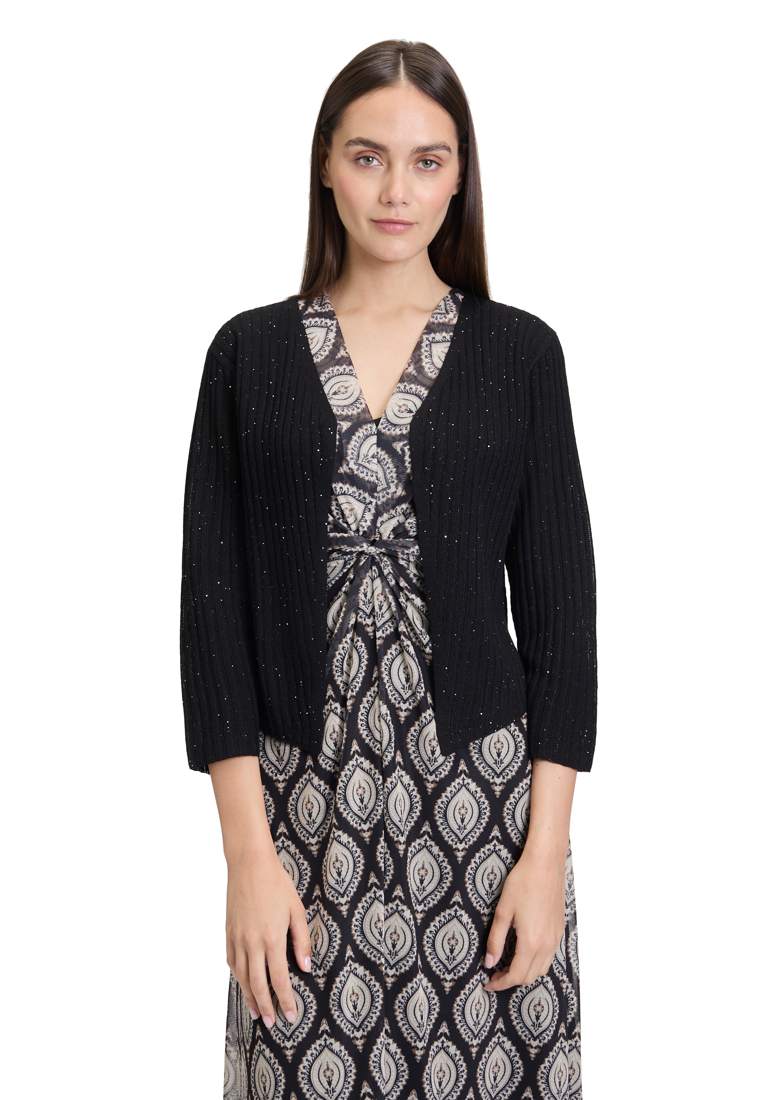 Cartoon Strickjacke "Cartoon Damen Shirtjacke mit 3/4 Arm", Material günstig online kaufen