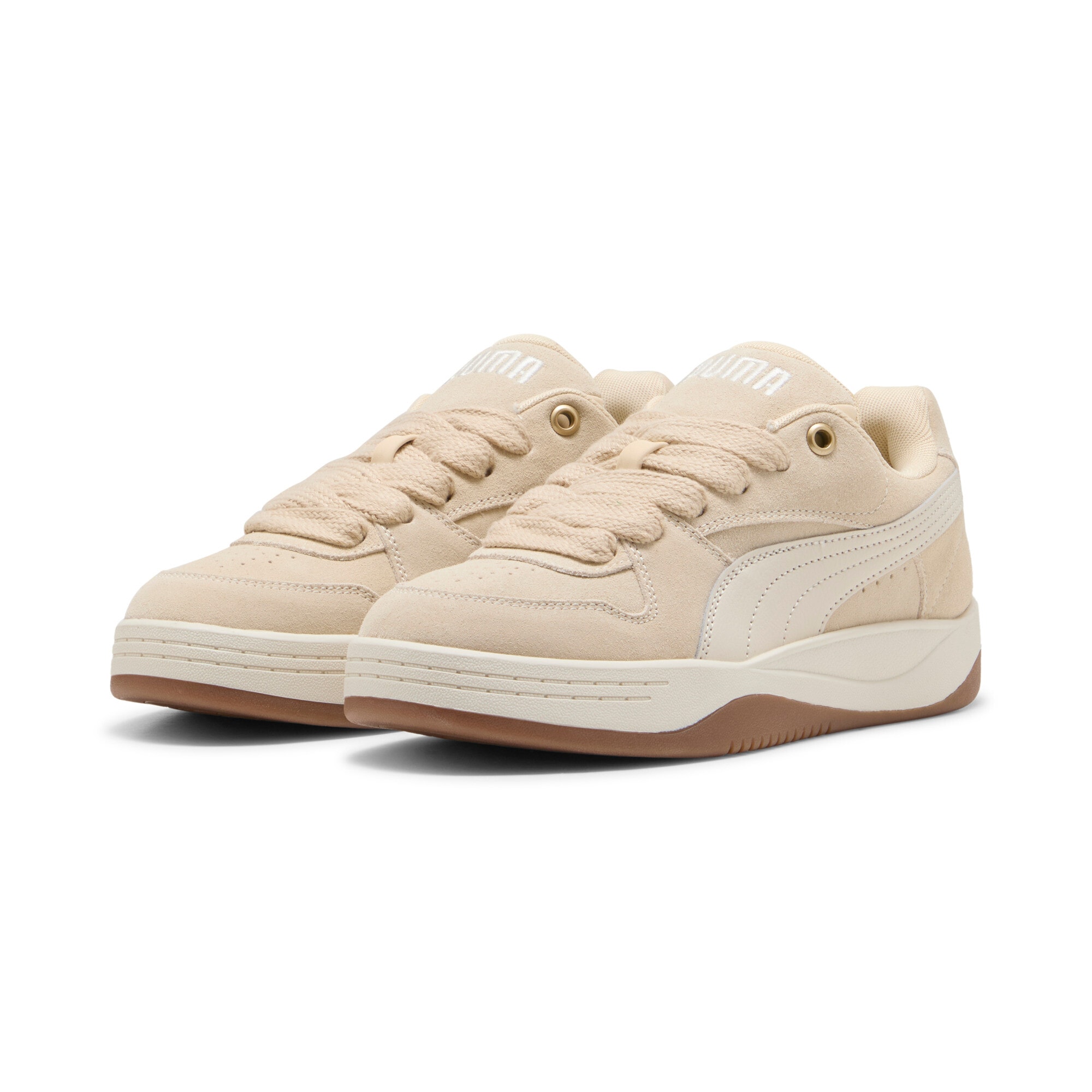 Sneaker PUMA "PARK LUNA SD", Damen, Gr. 42, canvas, alpine snow, Leder, unifarben, Schuhe Sneaker, aus Leder, mit Schnürverschluss, mit Innenmaterial aus Textil