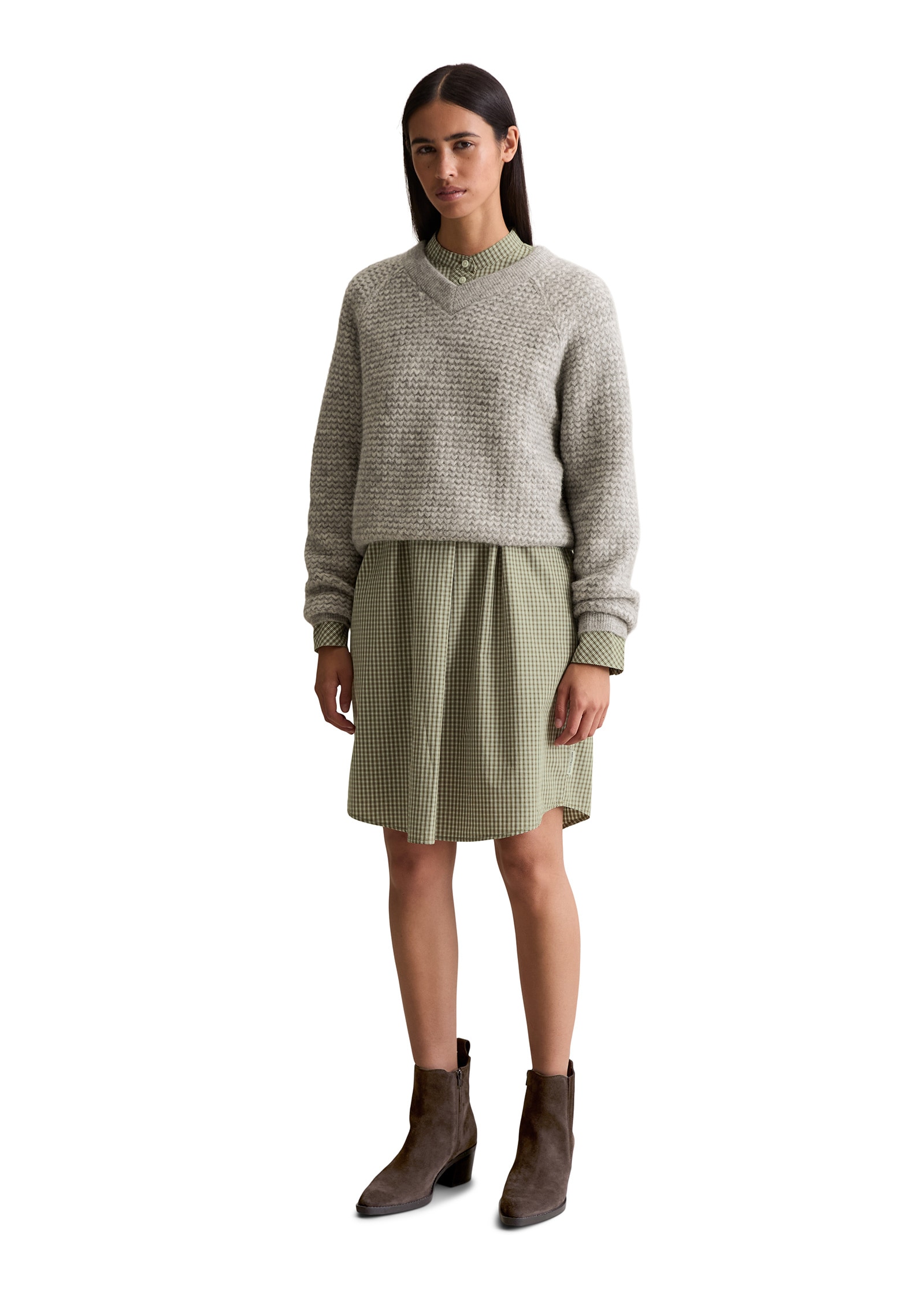 Marc O'Polo DENIM V-Ausschnitt-Pullover »aus weichem Schurwolle-Alpakawolle-Mix«