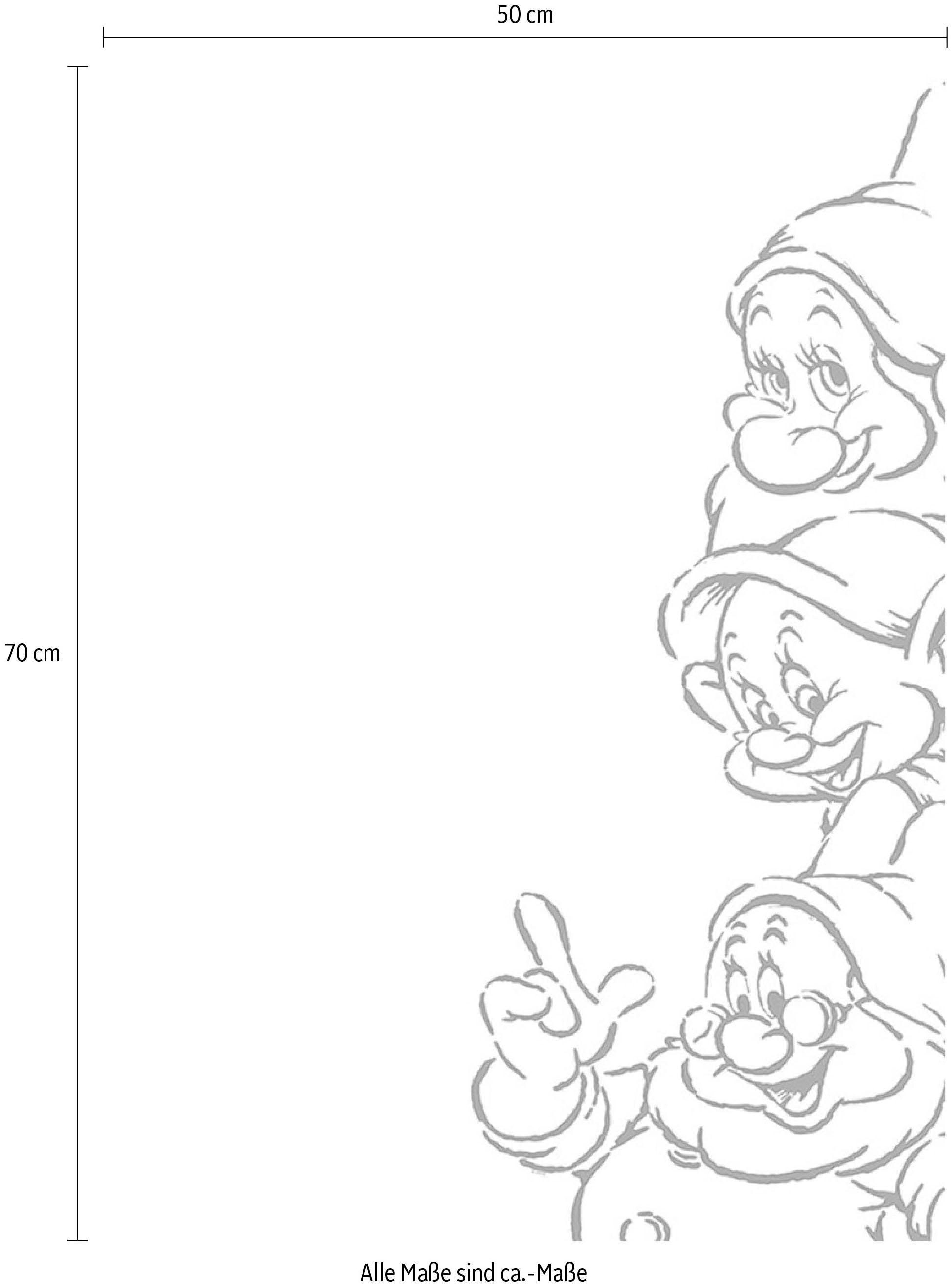 Komar Bild »Snow White Dwarves«, Disney, (1 St.), Wandbild zur Dekoration im Kinderzimmer - ohne Rahmen