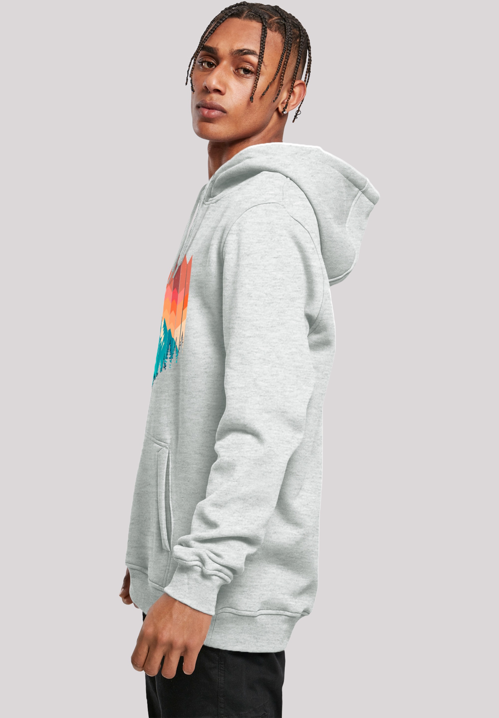 F4NT4STIC Kapuzenpullover »Berg Sonnenuntergang Geometrisch«, Premium Qualität