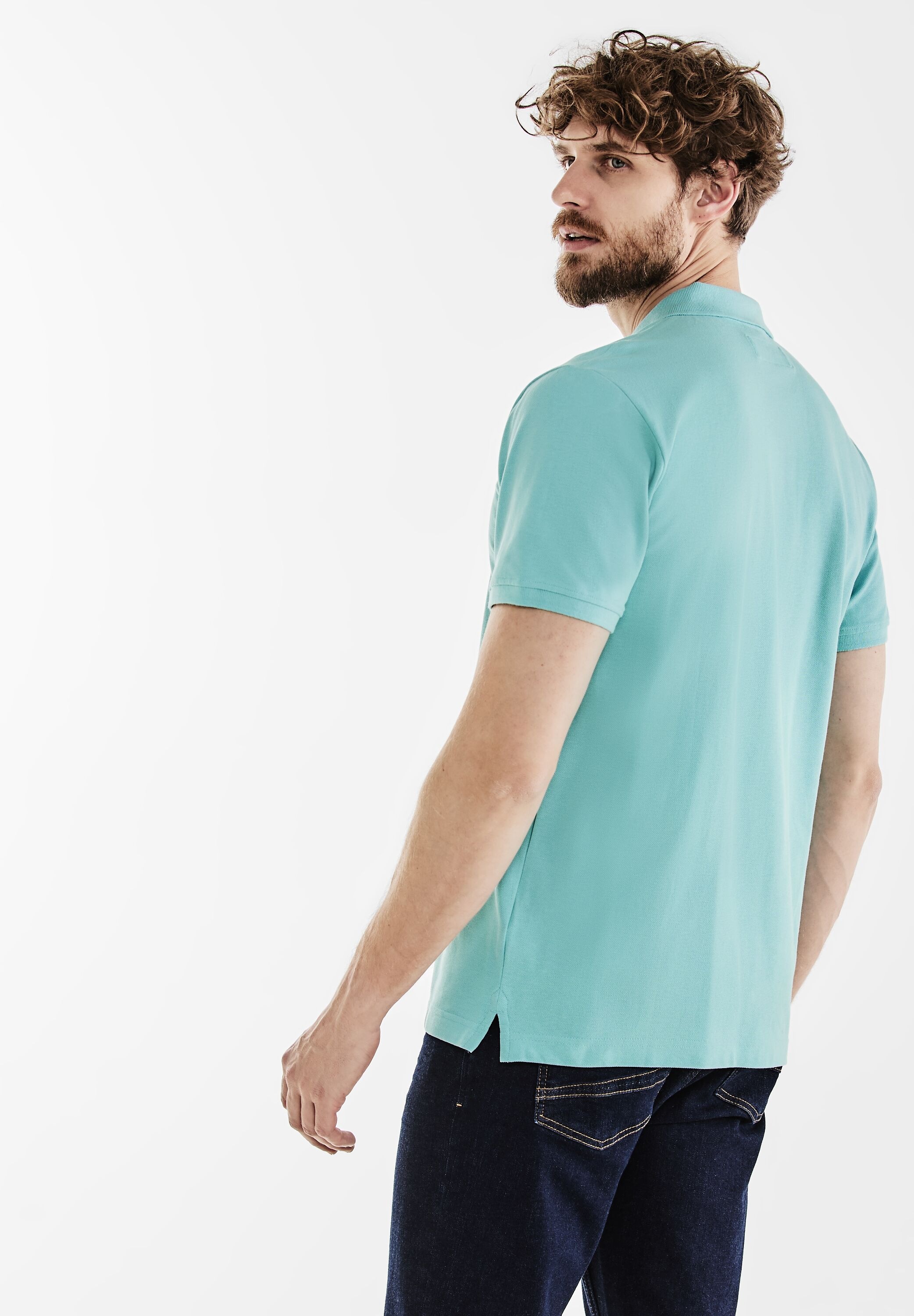 STREET ONE MEN Poloshirt, in Unifarbe günstig online kaufen