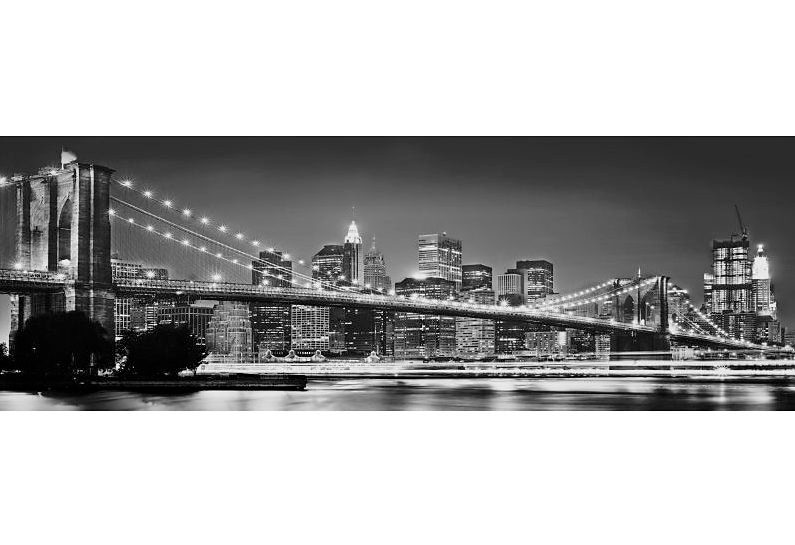 Komar Fototapete "Brooklyn Bridge", 368x127 cm (Breite x Höhe), inklusive Kleister