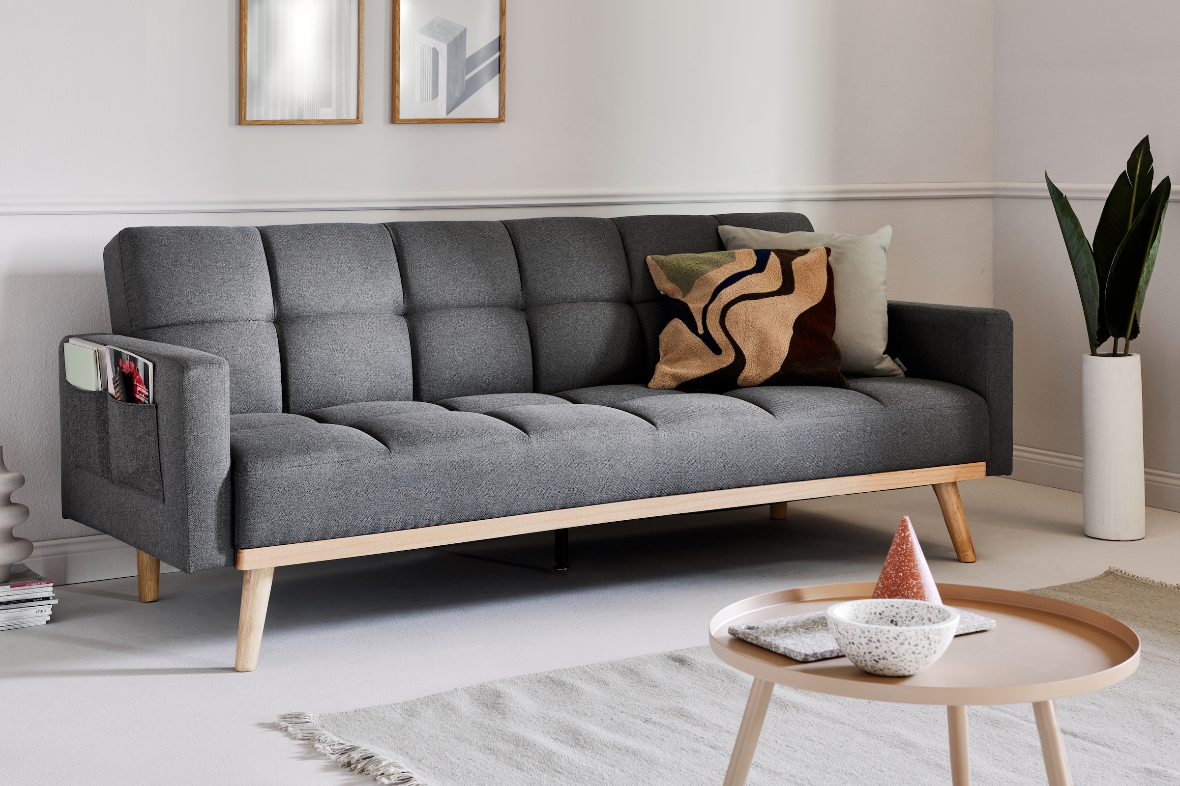 Jahnke Schlafsofa »CHILLAX BOX« mit Schlaffunktion, Seitentasche, Breite 214 cm